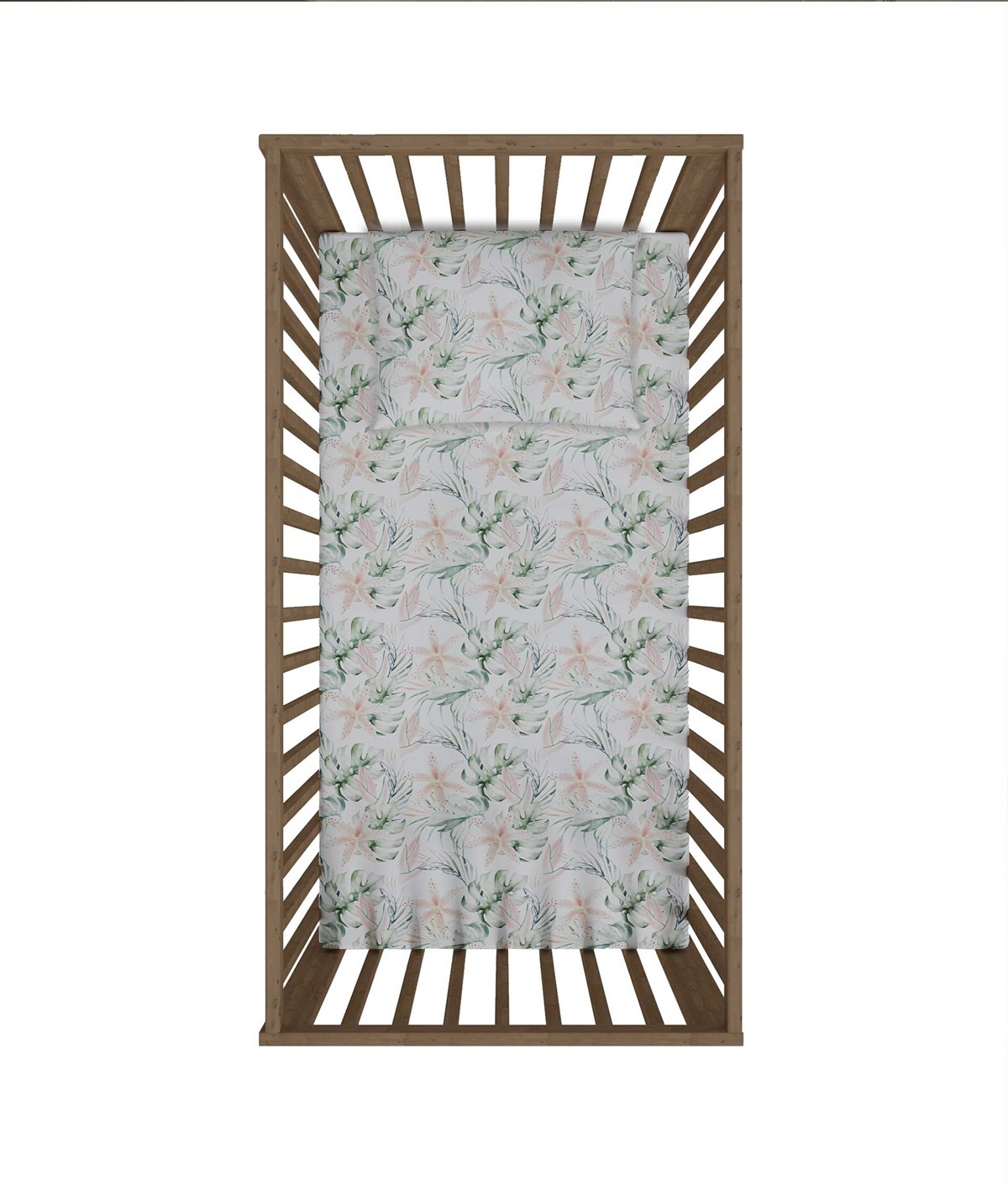Pink Lilies-Lastikli Çarşaf Takımı 70x130