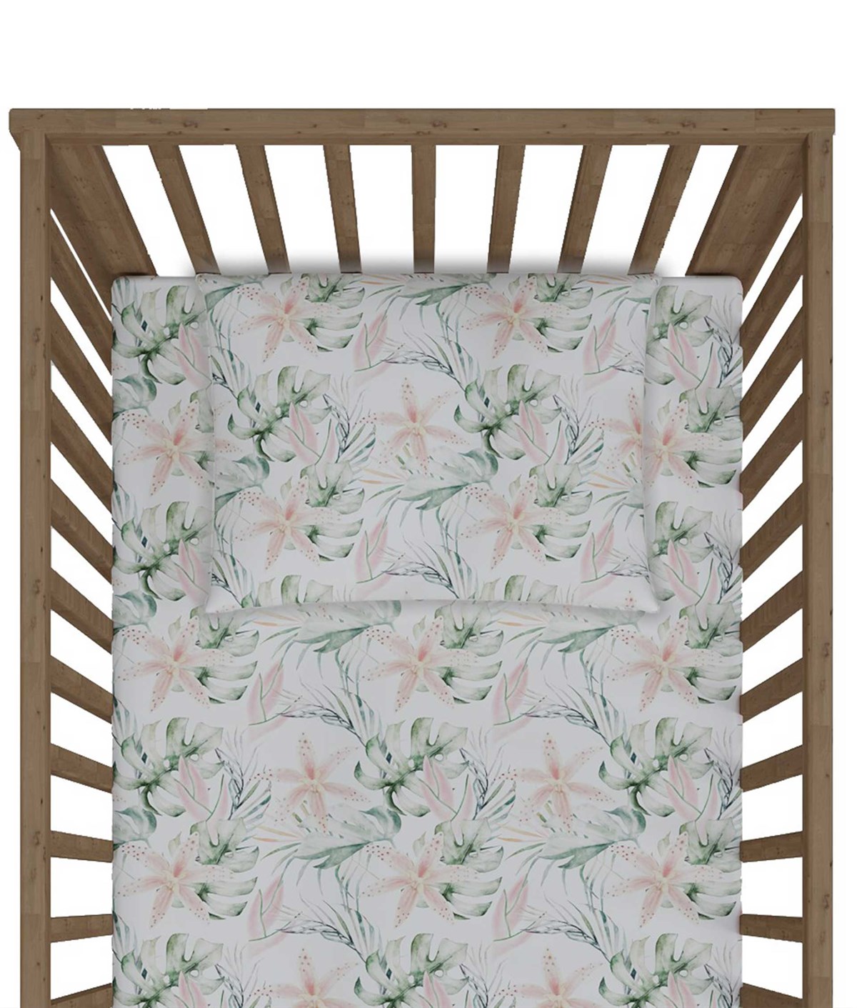Pink Lilies-Lastikli Çarşaf Takımı 70x130
