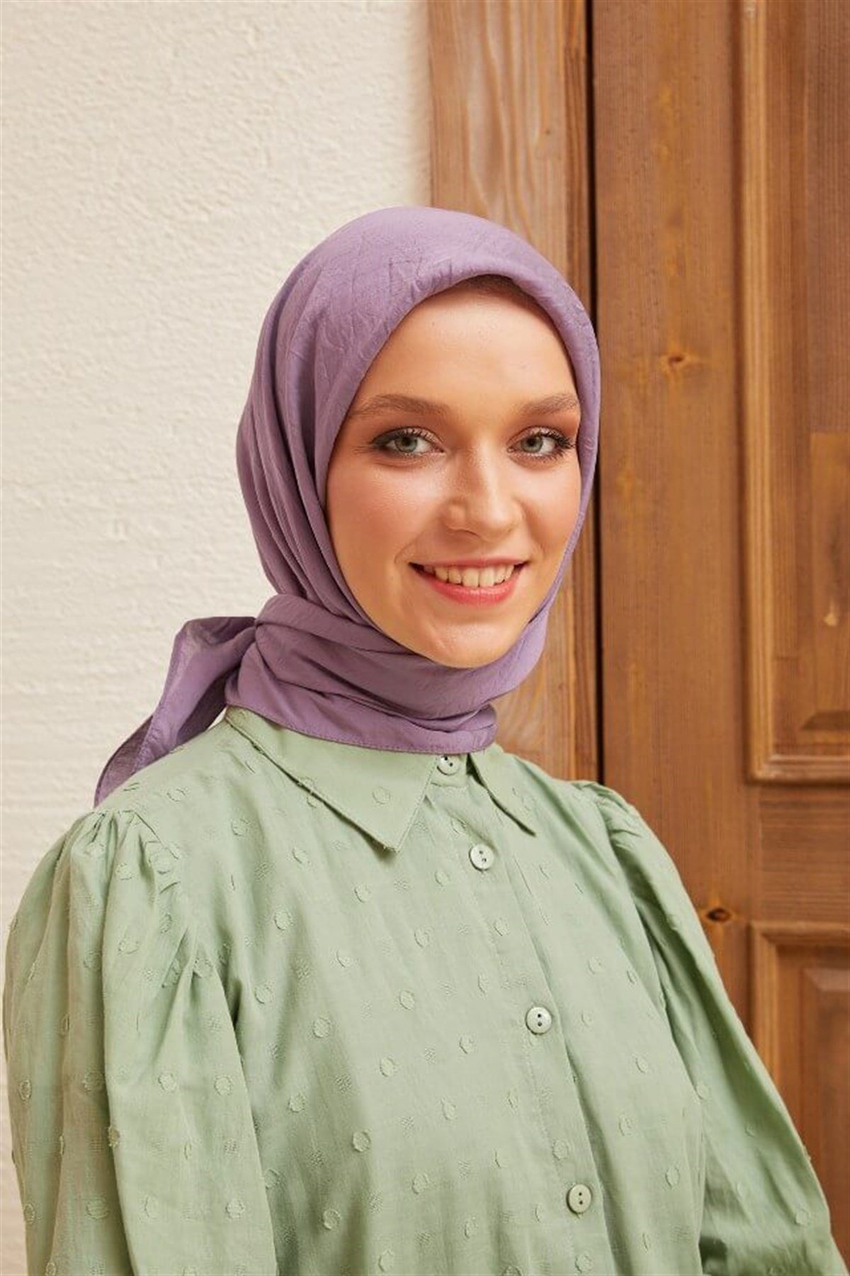 Düz İpek Viskon Eşarp Serisi LavantaDüzİpek031Şalland