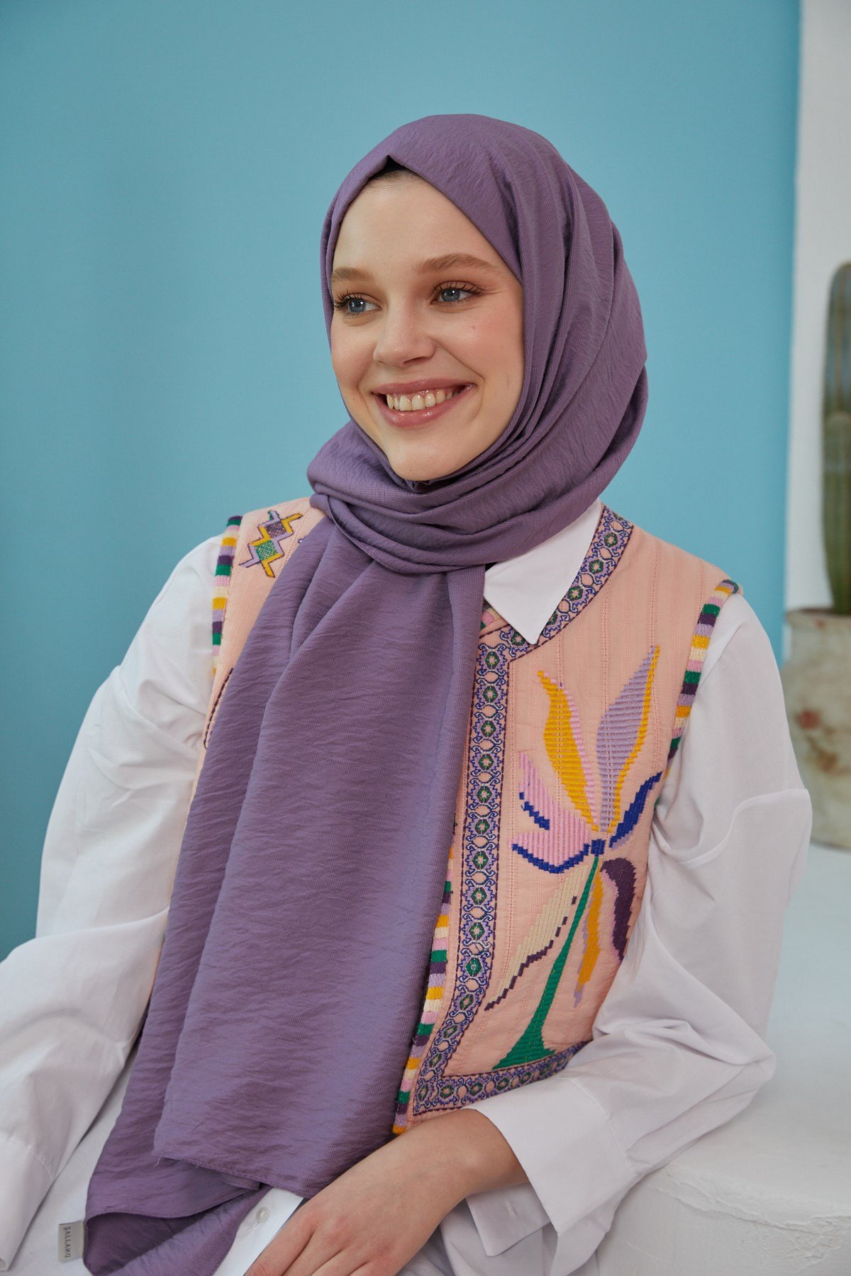 İpekli Tensel Koyu Lilaİpekli00036Şalland