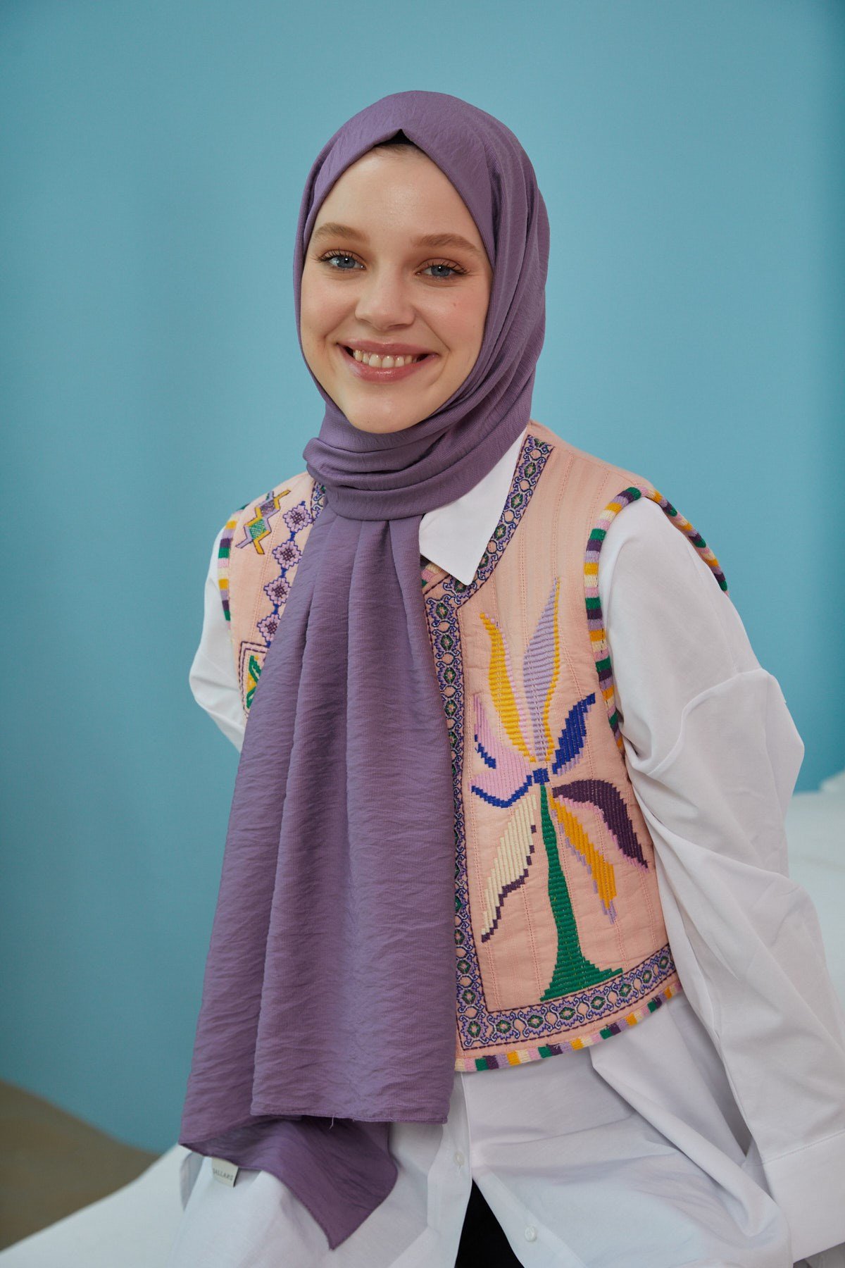 İpekli Tensel Koyu Lilaİpekli00036Şalland