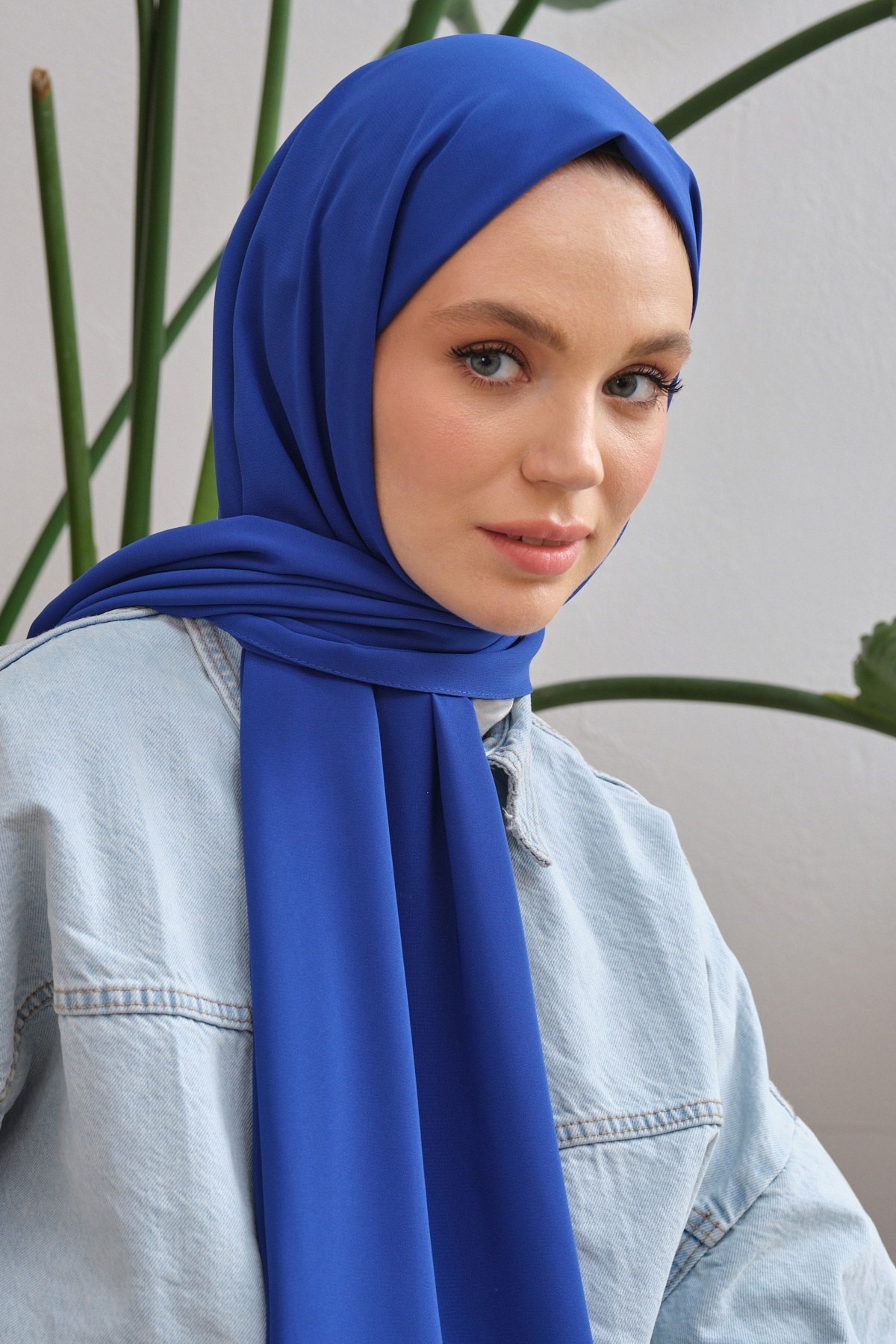 Medine İpeği Serisi Saks MavisiMedineİpek44Şalland