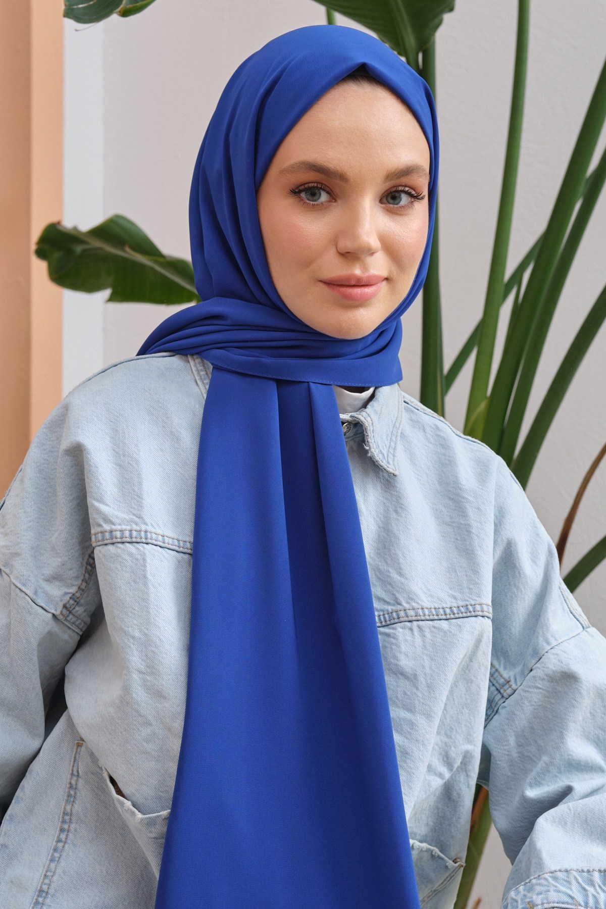 Medine İpeği Serisi Saks MavisiMedineİpek44Şalland