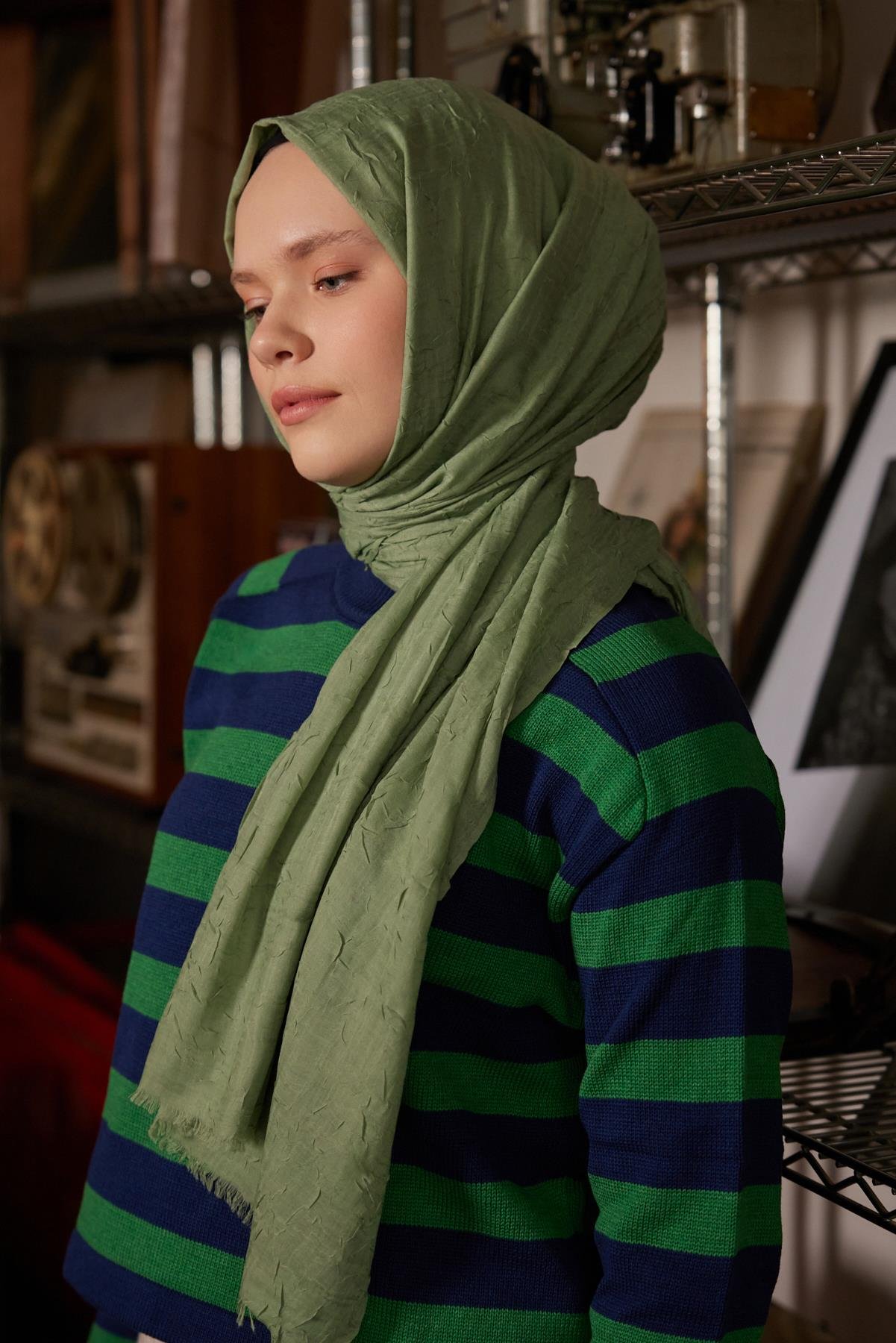 Şalland Bambu Şal YaprakŞALLANDBAMBUKRAŞPAMUKŞAL10Şalland