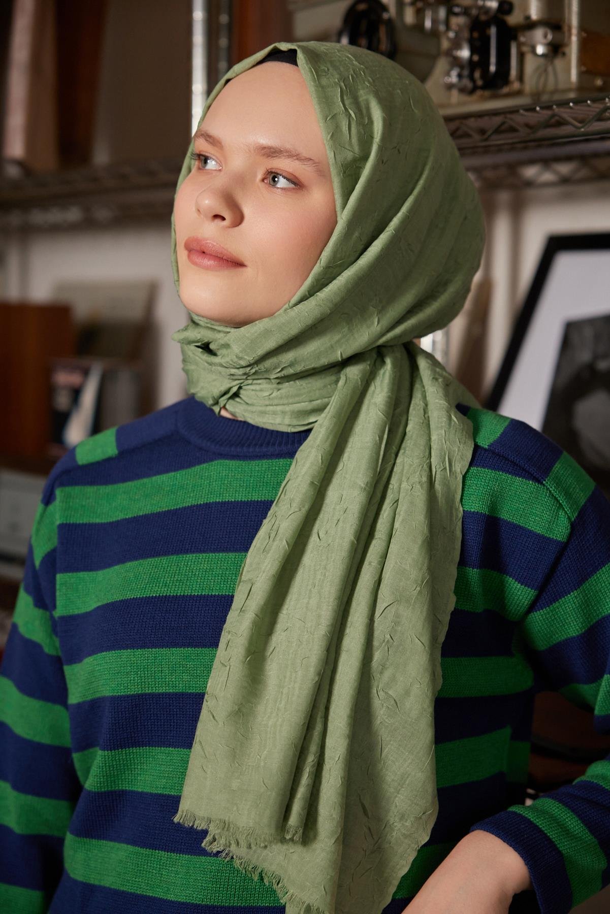 Şalland Bambu Şal YaprakŞALLANDBAMBUKRAŞPAMUKŞAL10Şalland