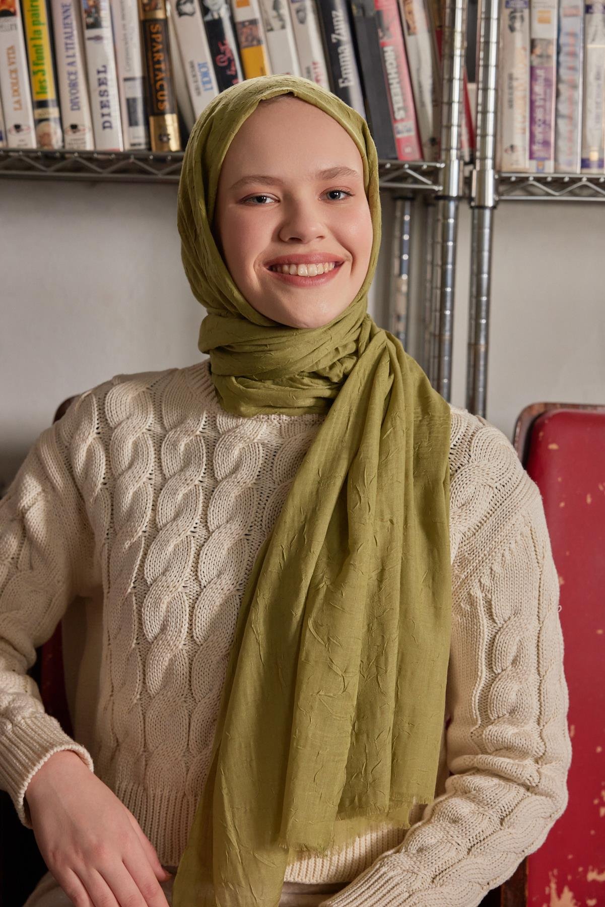 Şalland Bambu Şal ZeytinŞALLANDBAMBUKRAŞPAMUKŞAL10Şalland