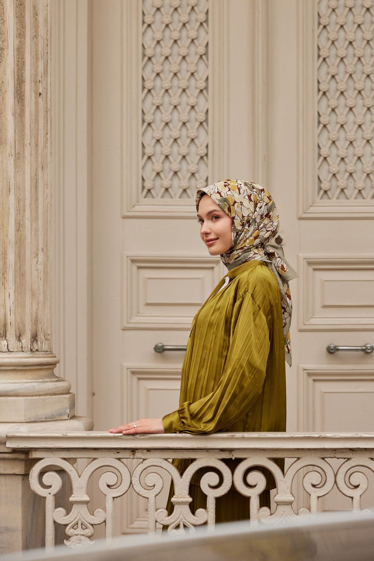 Şalland Baroq Desen Eşarp Meneviş Soft YeşilSALLANDBAROQEŞARP2000Şalland