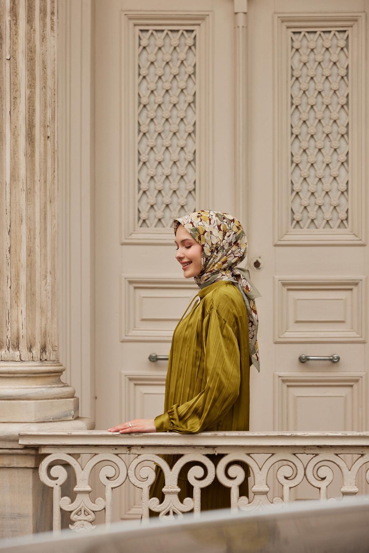 Şalland Baroq Desen Eşarp Meneviş Soft YeşilSALLANDBAROQEŞARP2000Şalland