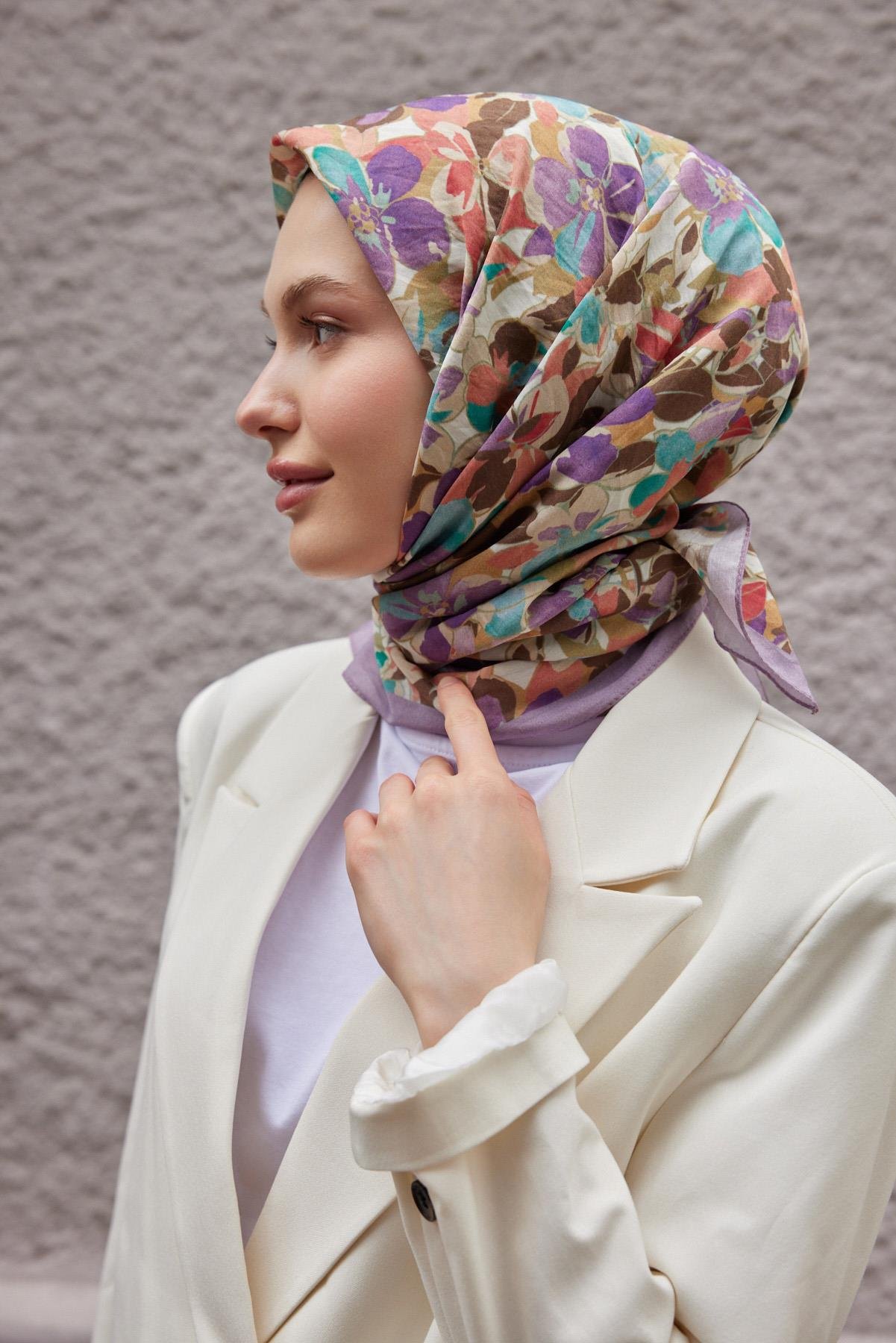 Şalland Baroq Desen Eşarp Soft LilaSALLANDBAROQEŞARP2000Şalland