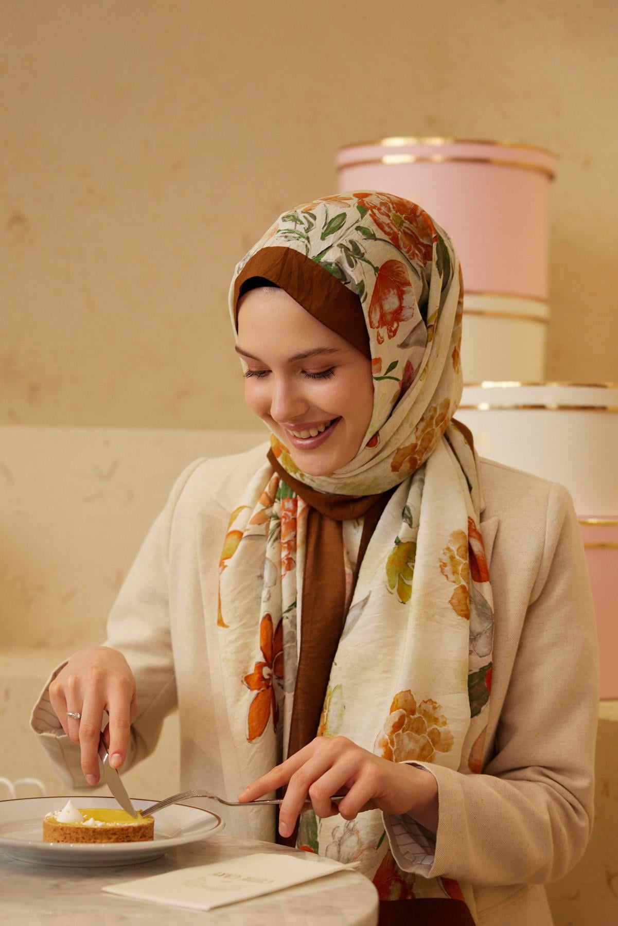 Şalland Baroq Desen Şal Soft Line KahveSALLANDBAROQSAL2000Şalland