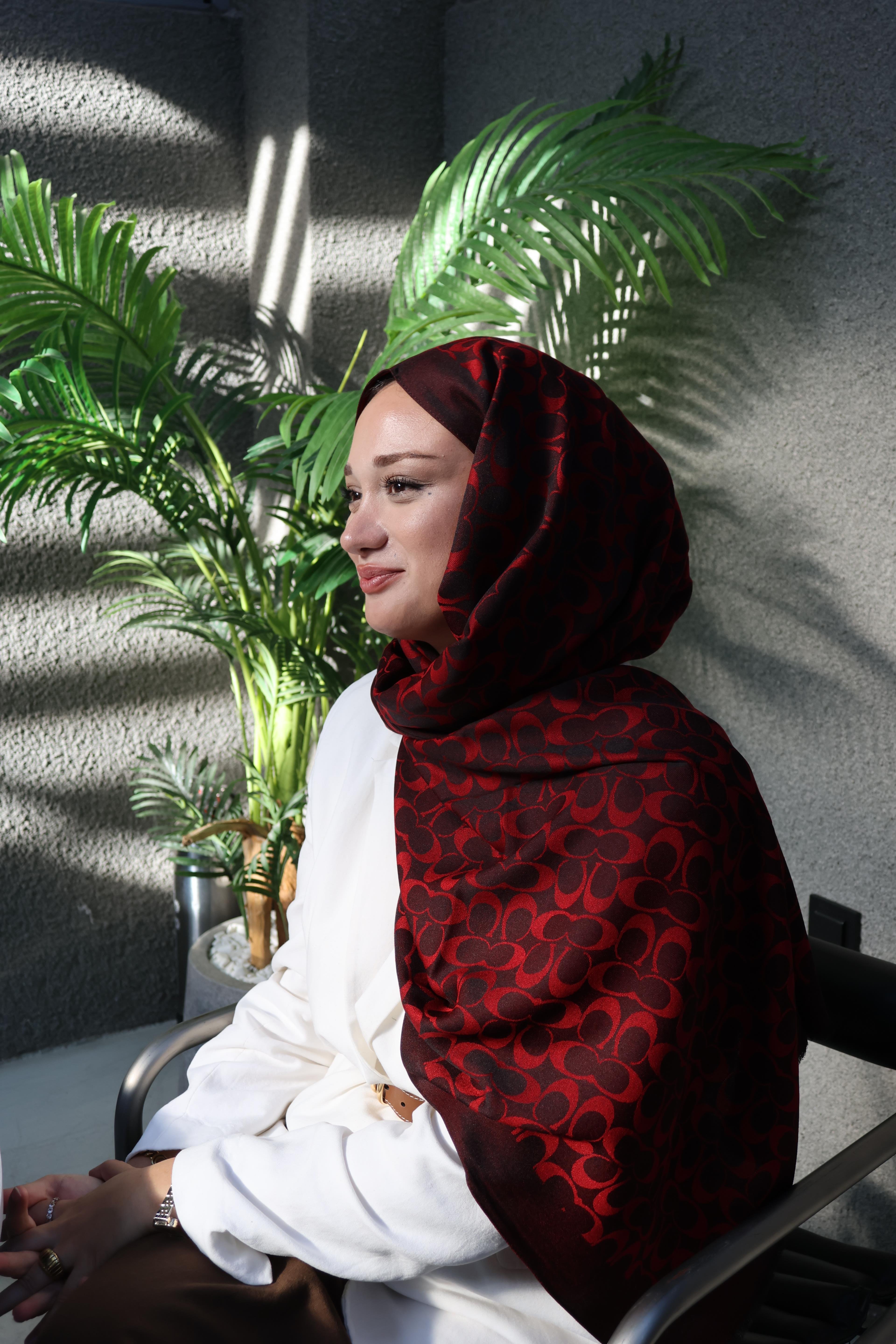 Şalland C Desen Yün Kaşmir Şal Bordo SiyahCDSNYUNKASMIRSAL1000Şalland