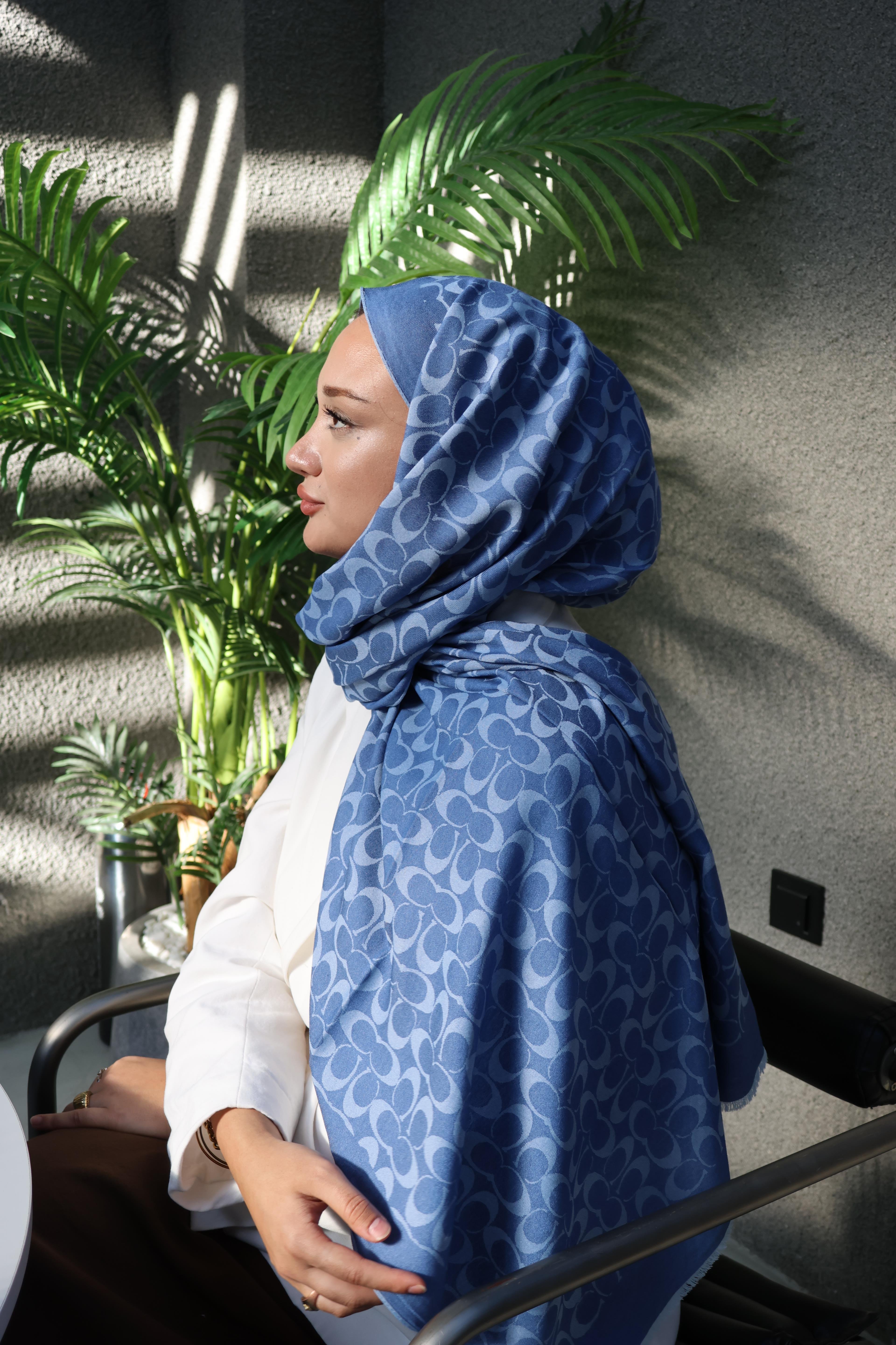 Şalland C Desen Yün Kaşmir Şal MaviCDSNYUNKASMIRSAL1000Şalland