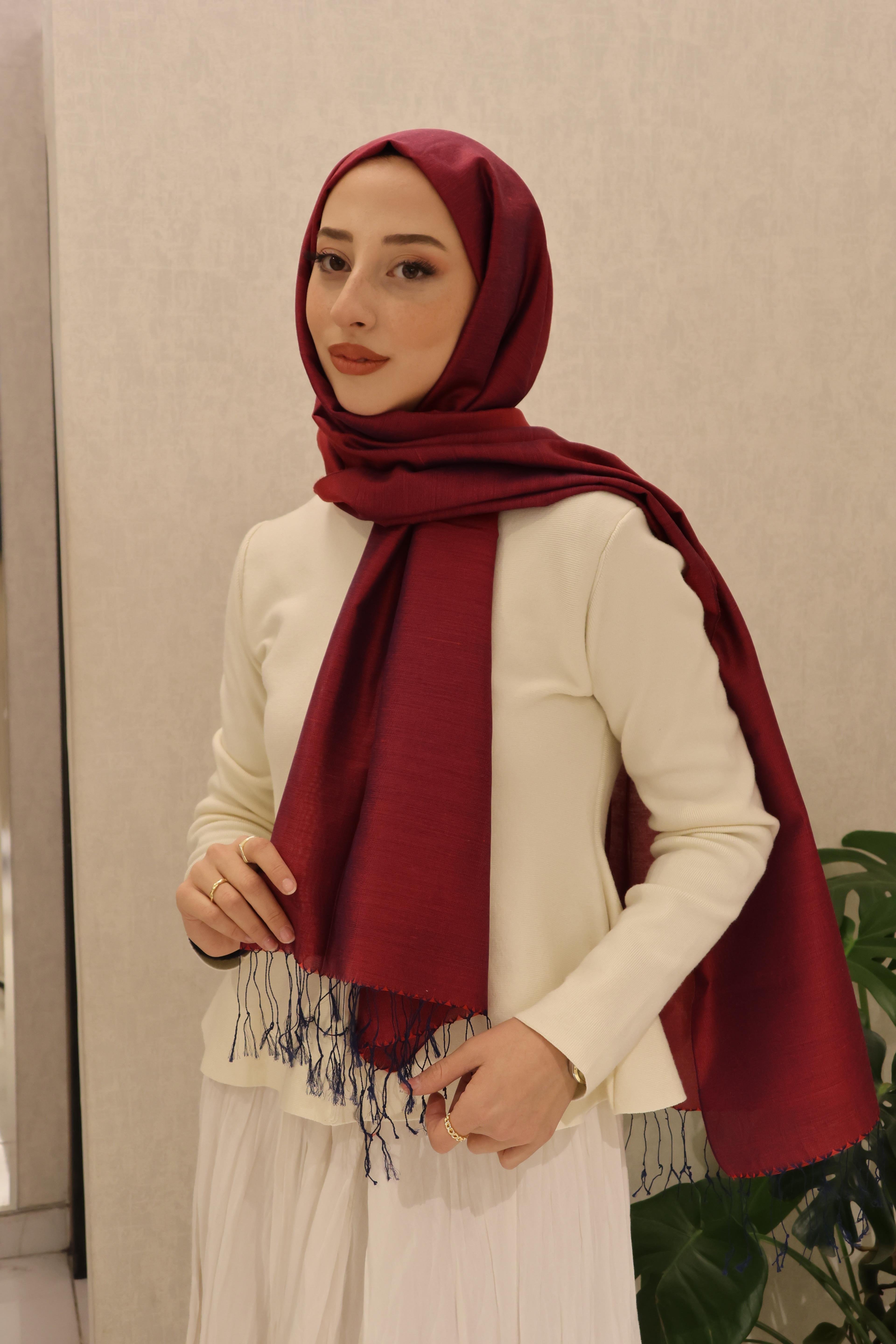 Şalland Crony Şal Bordo LacivertCRN1000Şalland