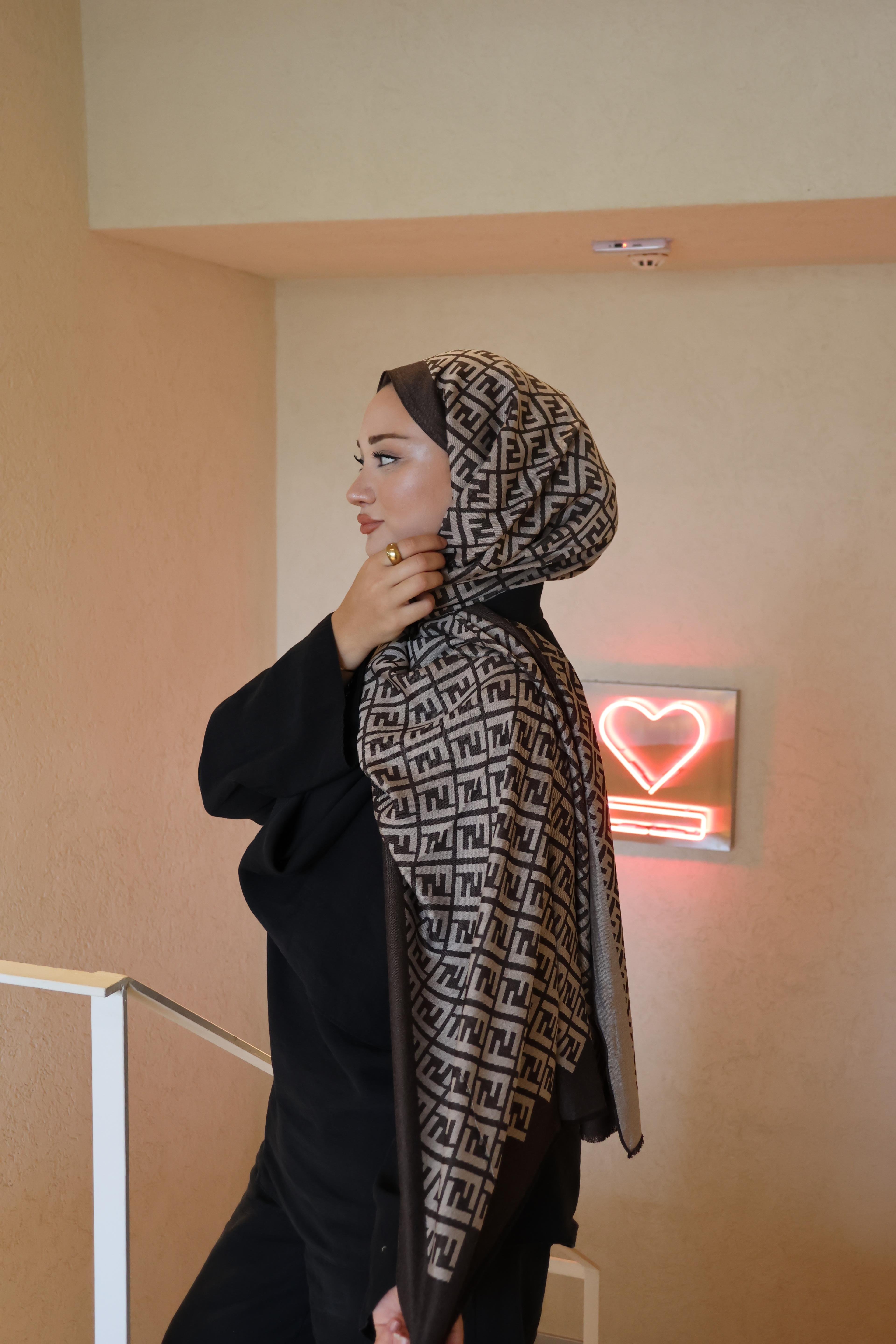 Şalland F Desen Yün Kaşmir Şal Acı KahveFDSNYUNKASMIRSAL1000Şalland