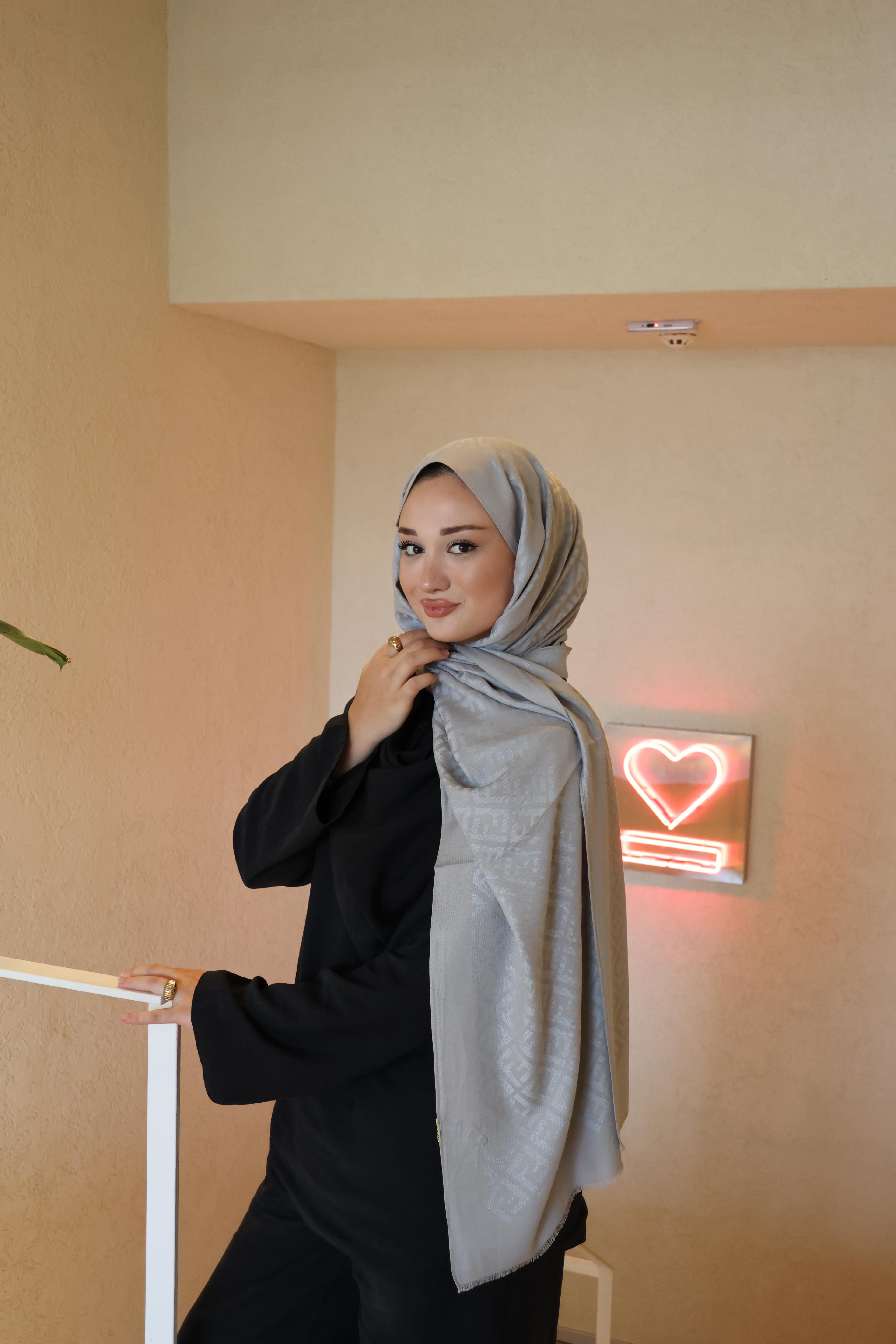 Şalland F Desen Yün Kaşmir Şal Açık GriFDSNYUNKASMIRSAL1000Şalland