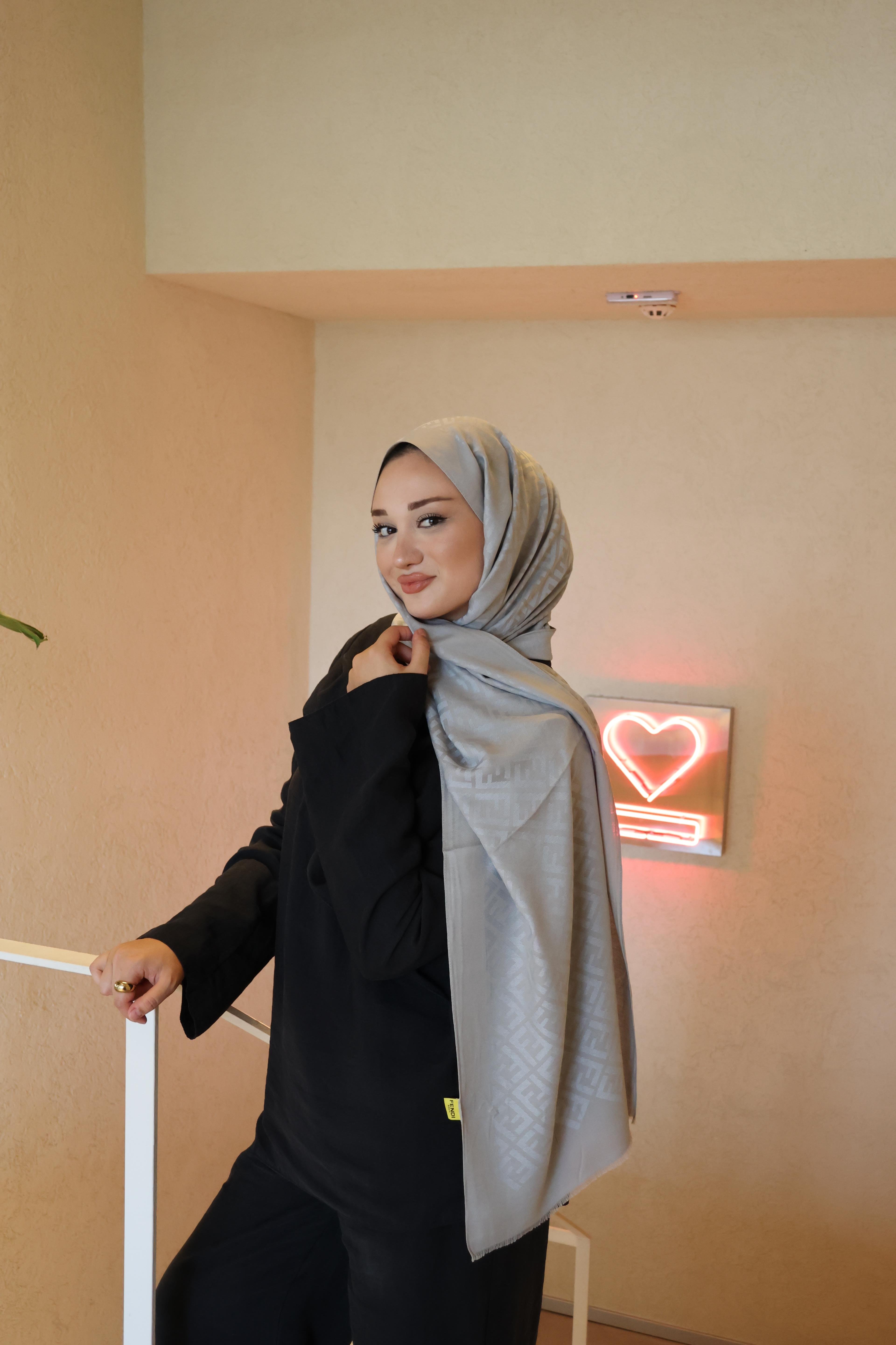 Şalland F Desen Yün Kaşmir Şal Açık GriFDSNYUNKASMIRSAL1000Şalland