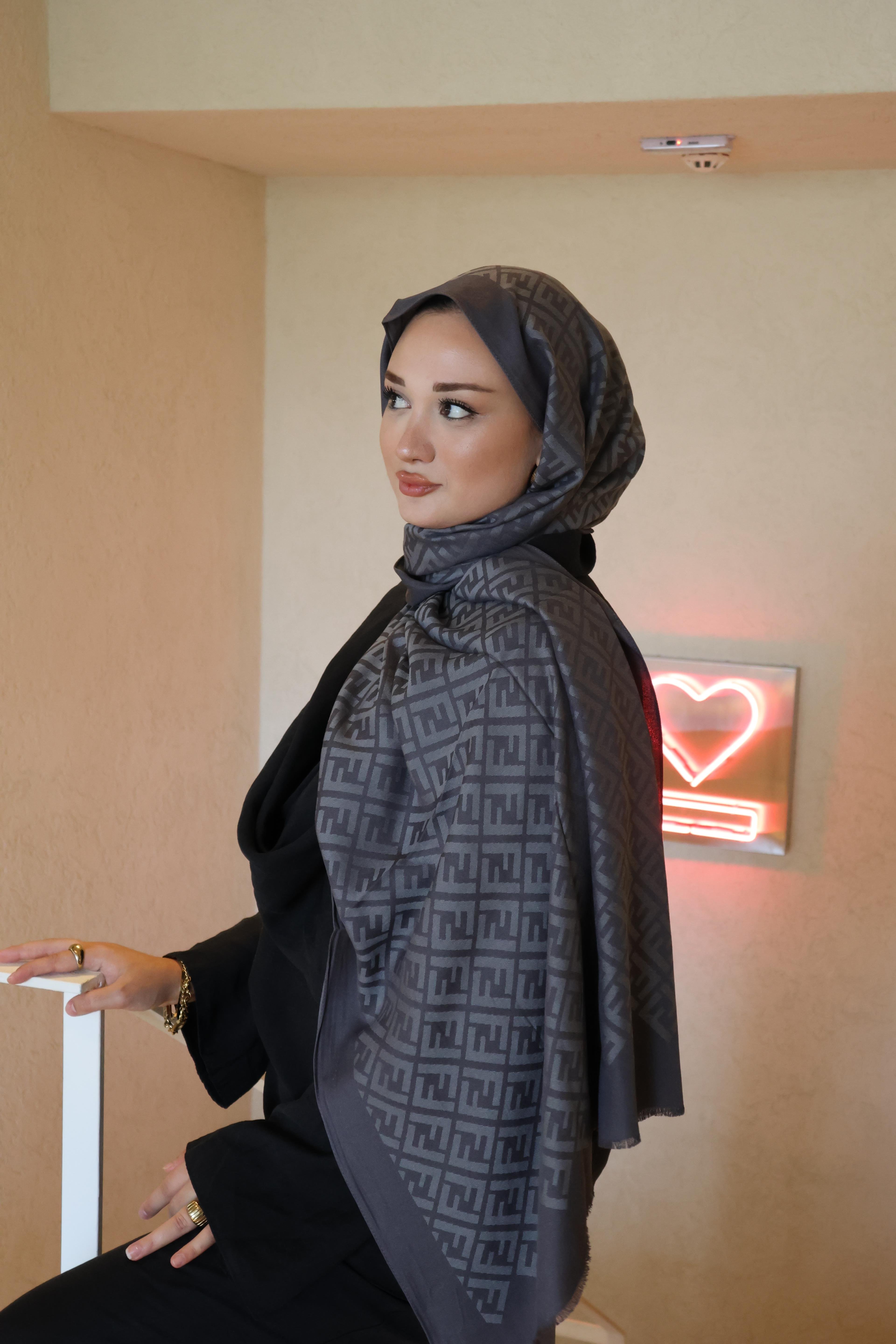 Şalland F Desen Yün Kaşmir Şal AntrasitFDSNYUNKASMIRSAL1000Şalland