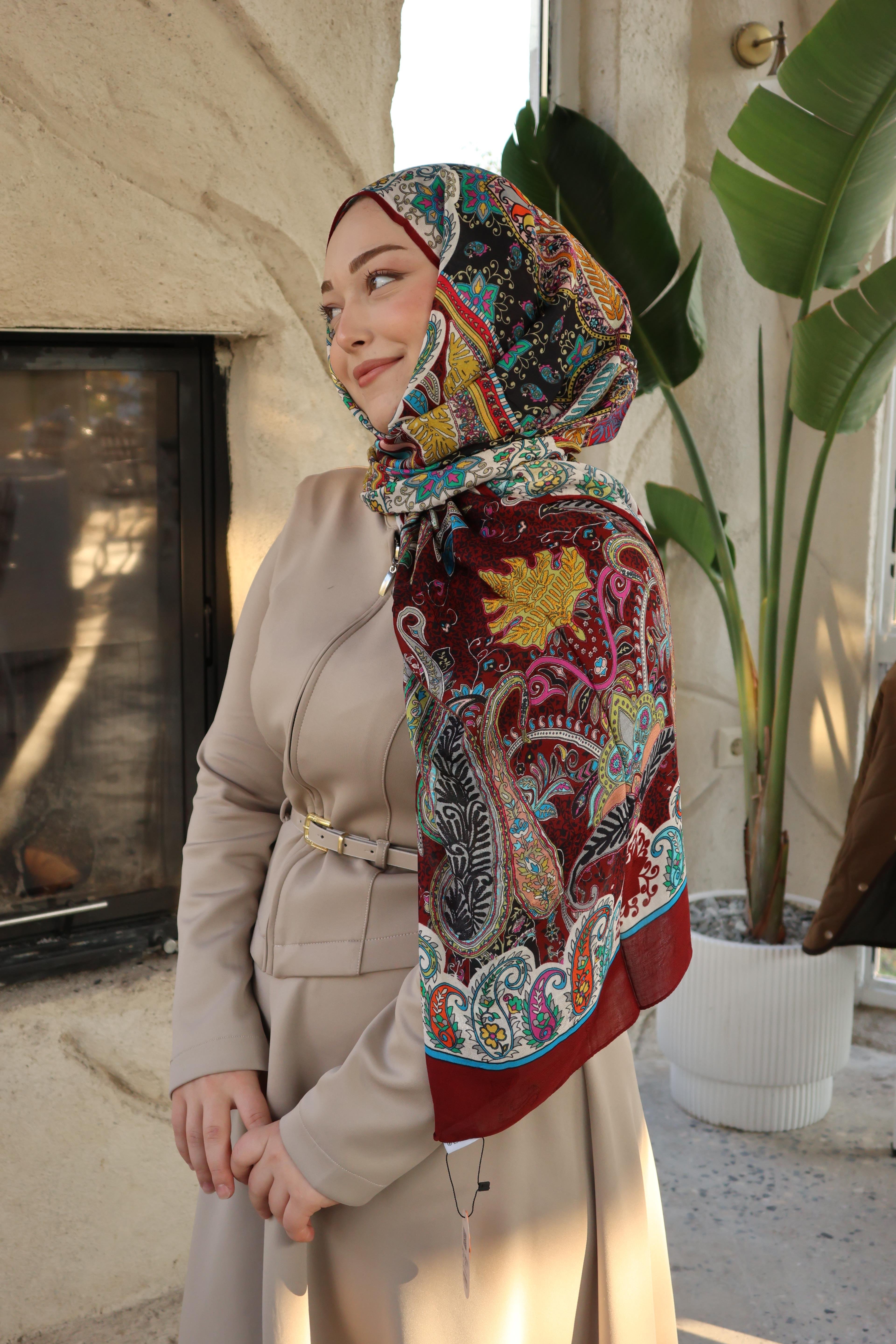 Salland İpek Kaşmir Etnik Desen Şal SALLANDIPEKKSMRSAL4007ŞALLAND