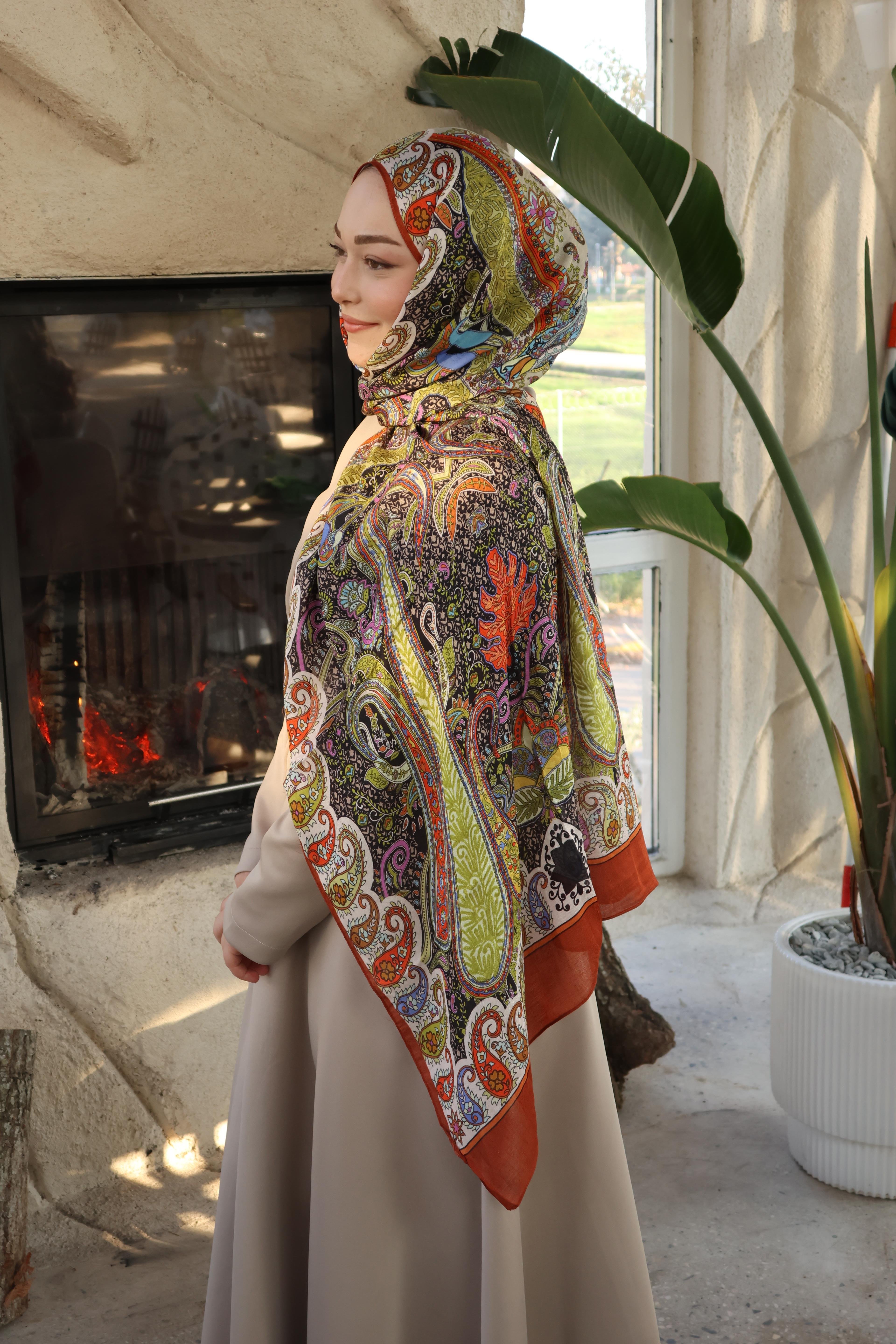 Salland İpek Kaşmir Etnik Desen Şal SALLANDIPEKKSMRSAL4011ŞALLAND