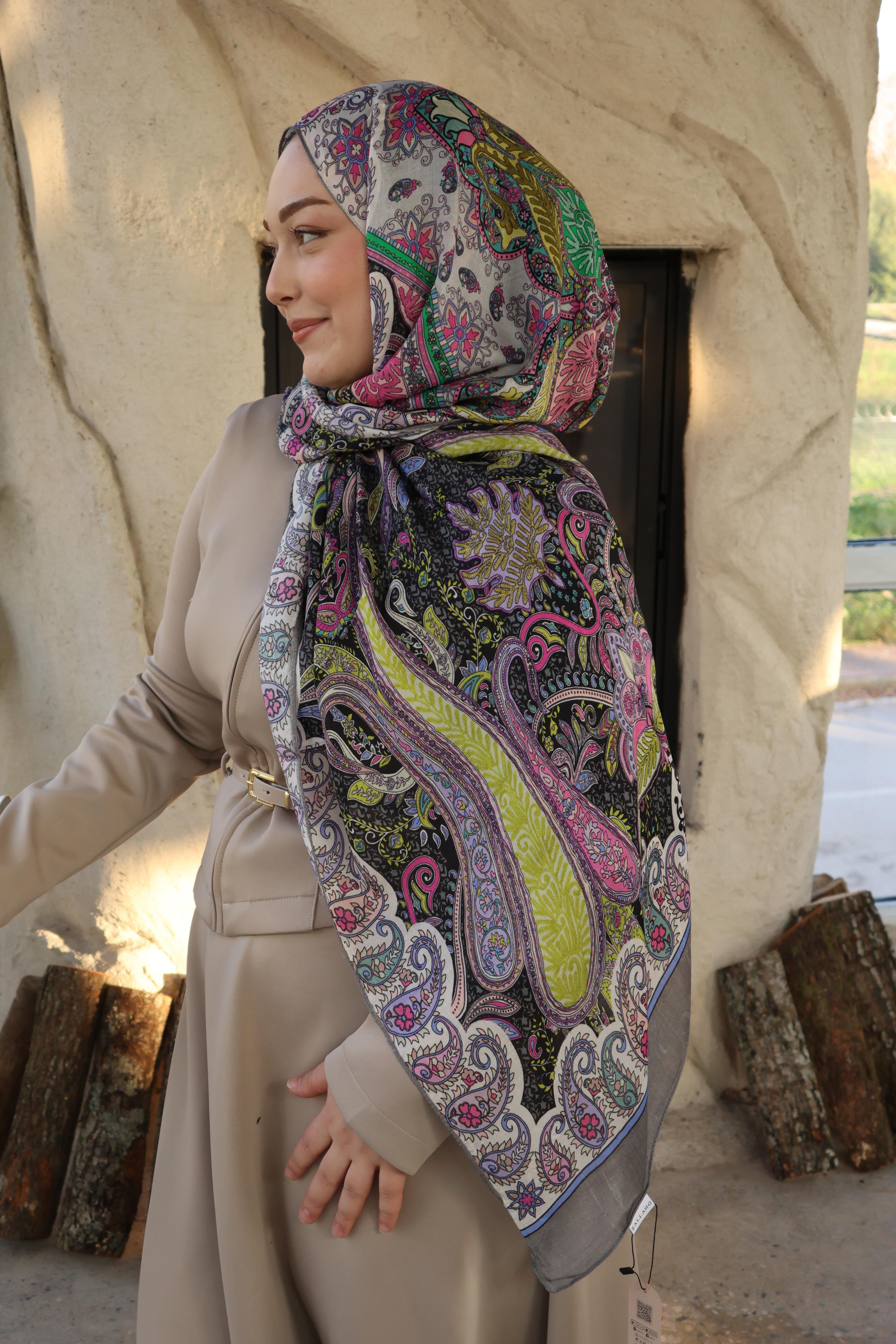 Salland İpek Kaşmir Etnik Desen Şal SALLANDIPEKKSMRSAL4003ŞALLAND