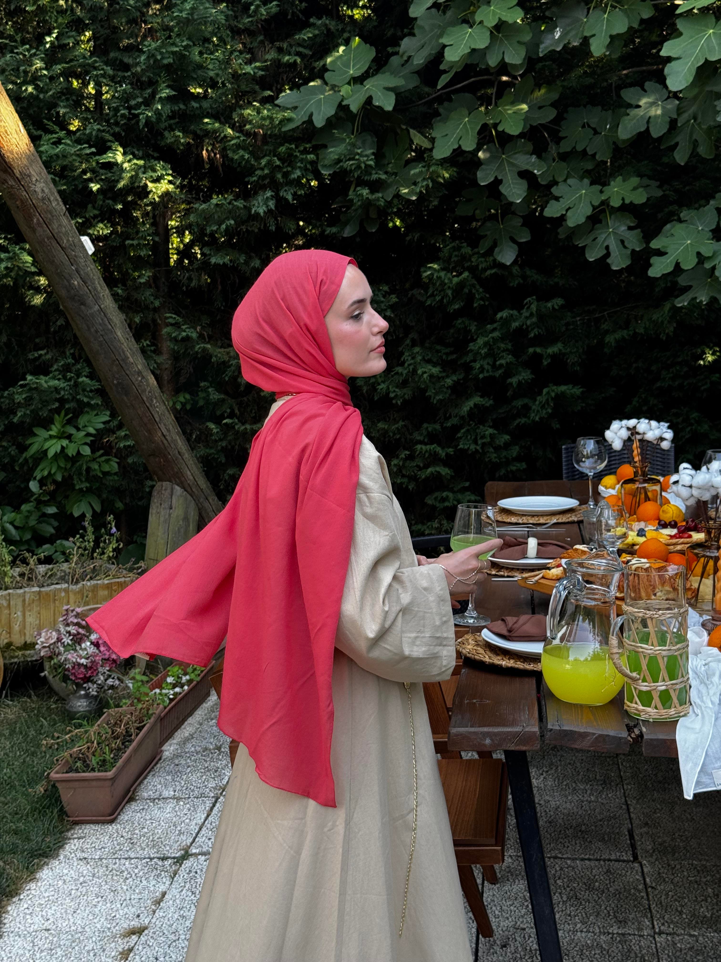 Şalland Naturel Pamuk Şal Nar ÇiçeğiSALLANDNATPAMSAL1015Şalland