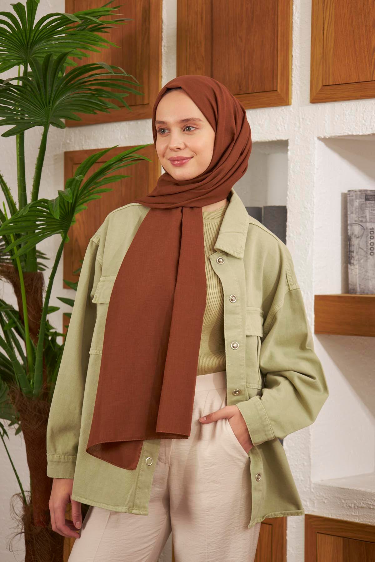 Şalland Pamuklu Şal Acı Kahvepamuk0041Şalland