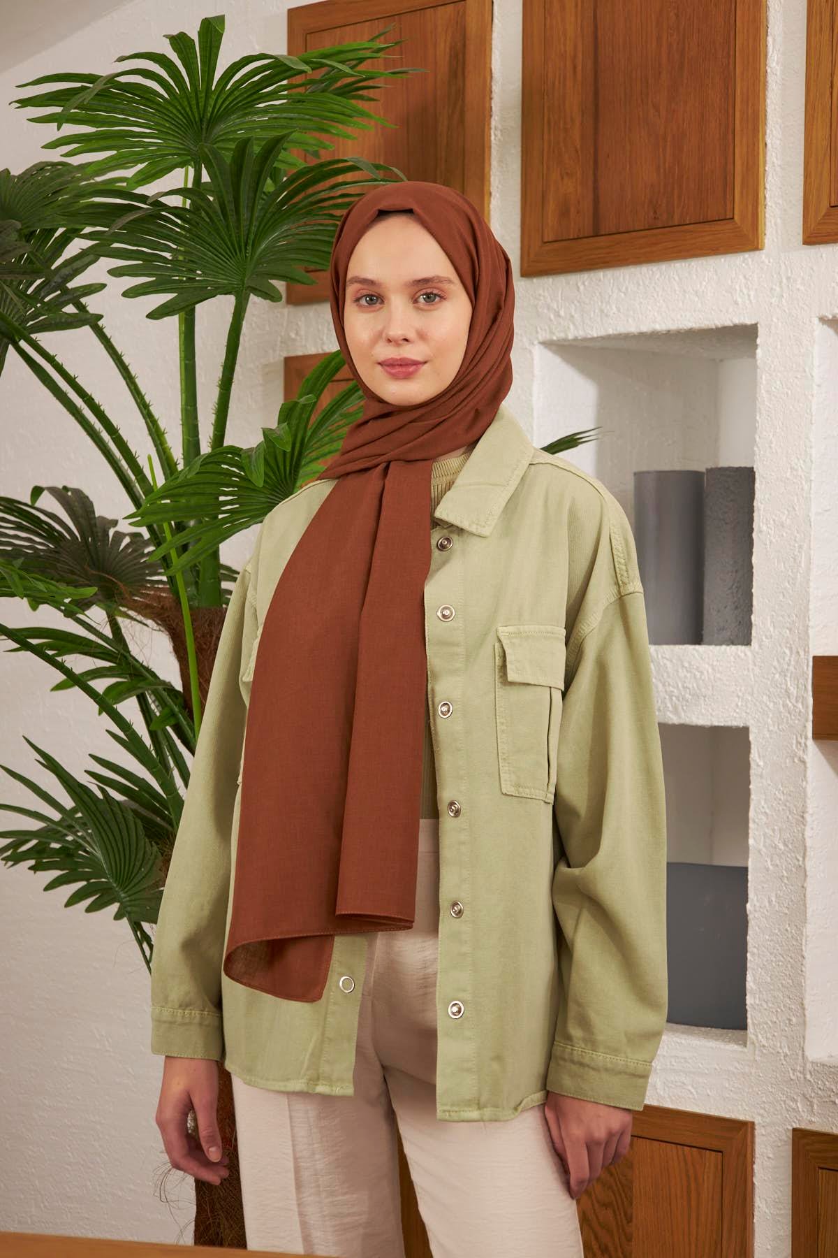 Şalland Pamuklu Şal Acı Kahvepamuk0041Şalland