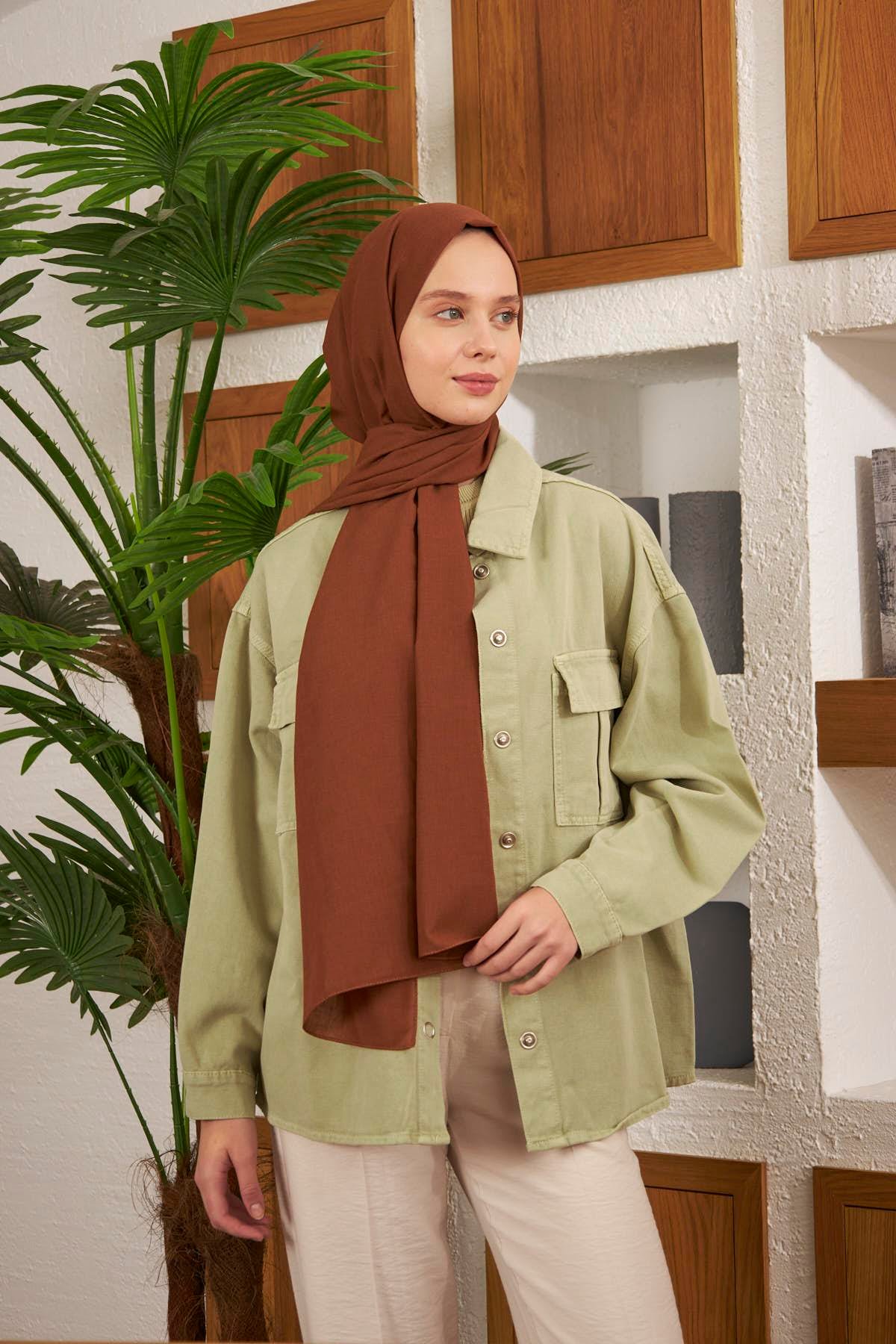 Şalland Pamuklu Şal Acı Kahvepamuk0041Şalland