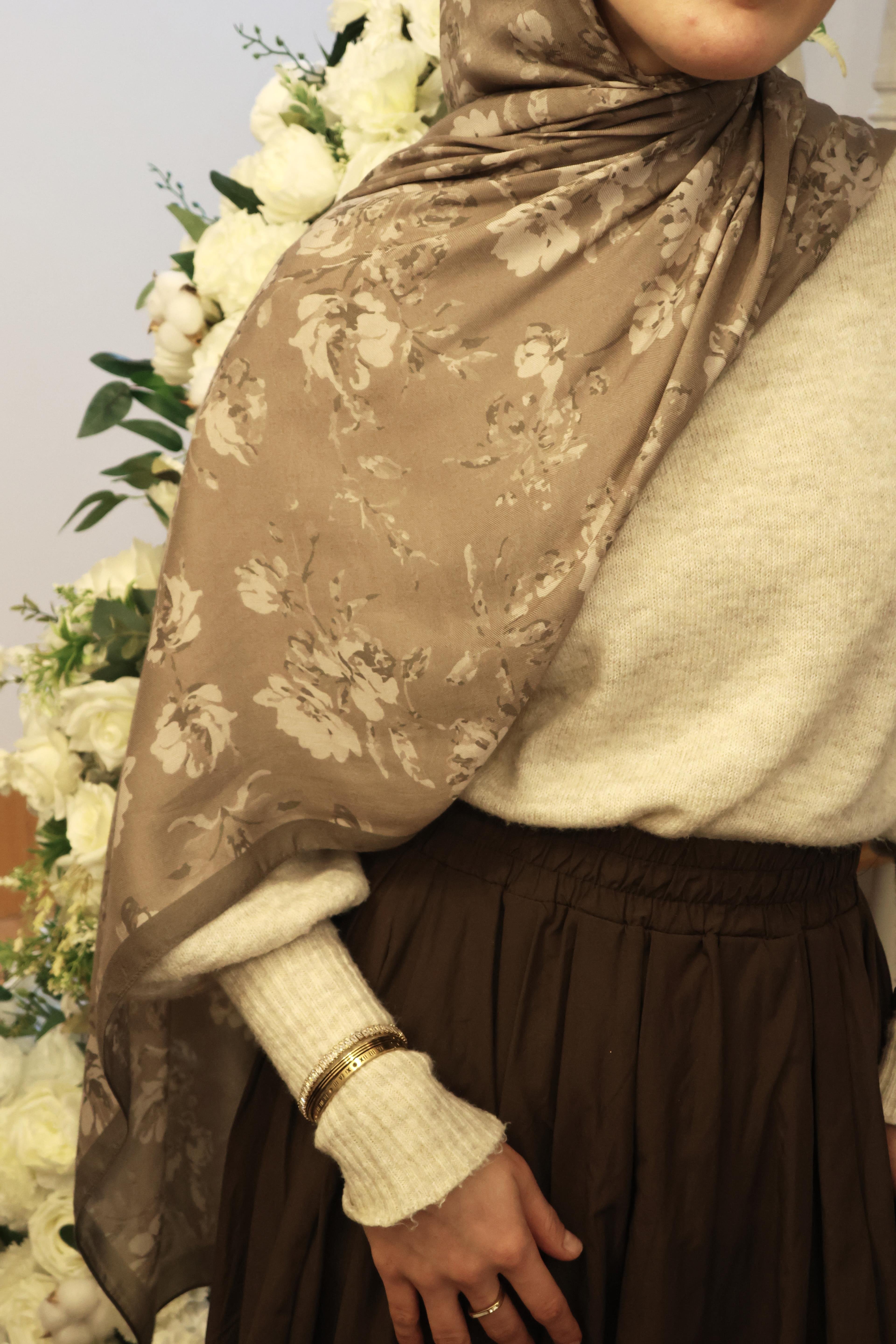 Şalland Vera Desenli Pamuk Viskon Şal VizonVERADSNPAMSAL1000Şalland