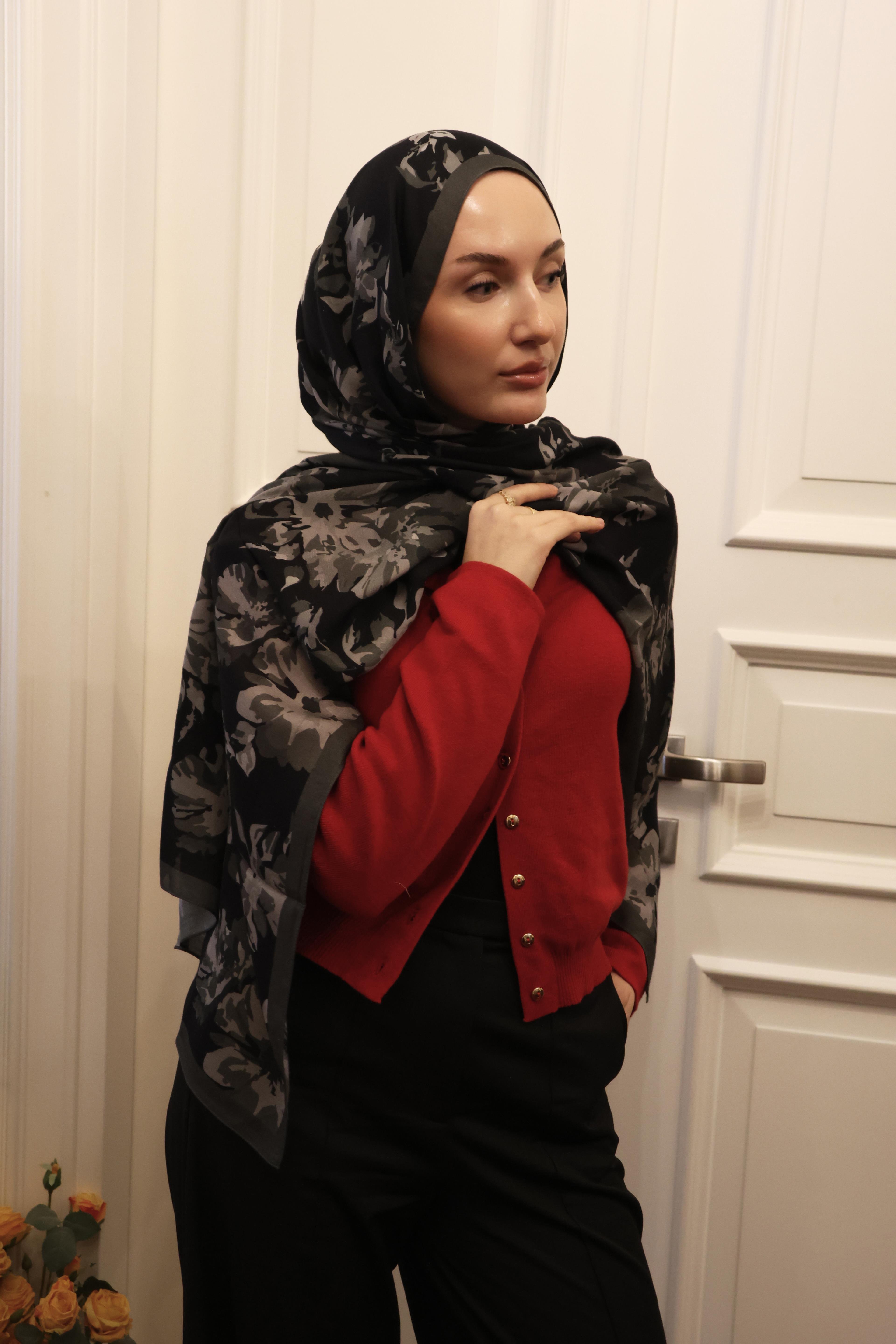 Şalland Vera Desenli Pamuk Viskon Şal GriVERADSNPAMSAL1000Şalland