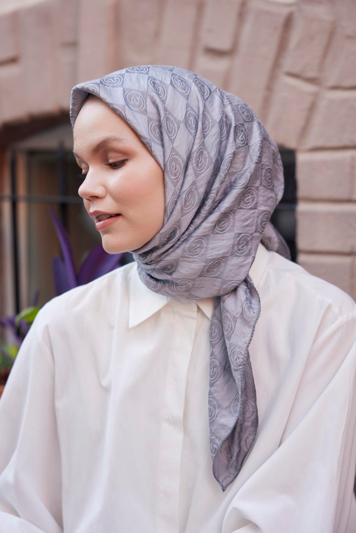 Şalland Viskon Jakar Eşarp GriŞLLNDVISKONJAKARESARPŞalland