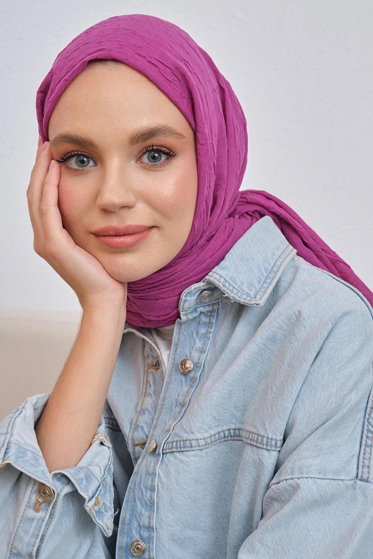 Şalland Viskon Kraş Şal Koyu FuşyaŞALLANDBAMBUKRAŞPAMUKŞAL10Şalland