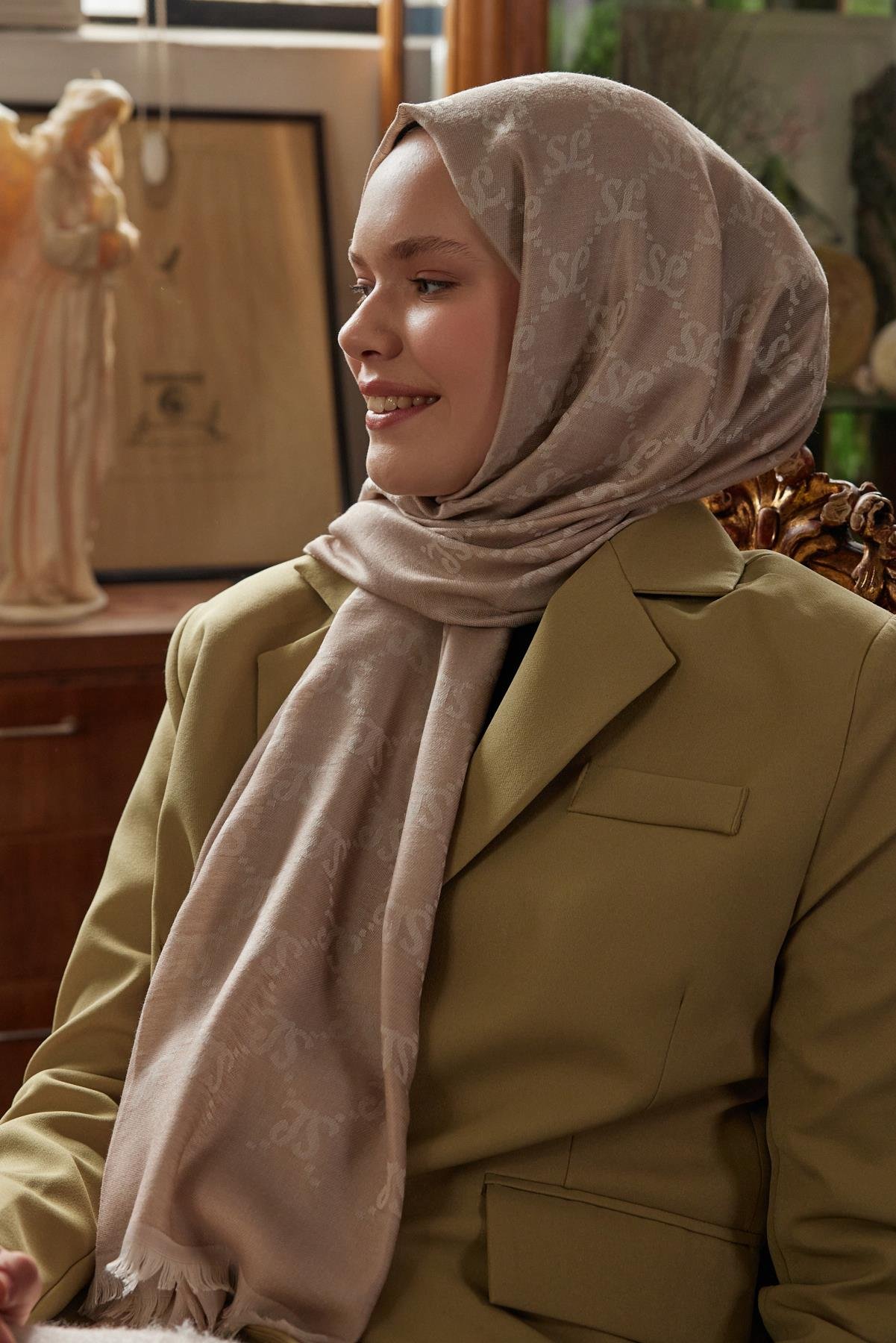 Şalland Yün Kaşmir Şal BejYUNKASMIRSAL1000Şalland