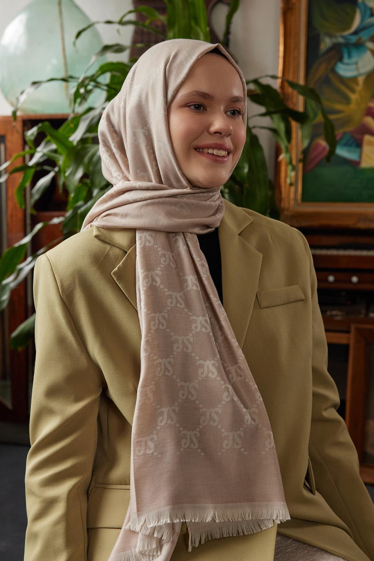 Şalland Yün Kaşmir Şal BejYUNKASMIRSAL1000Şalland