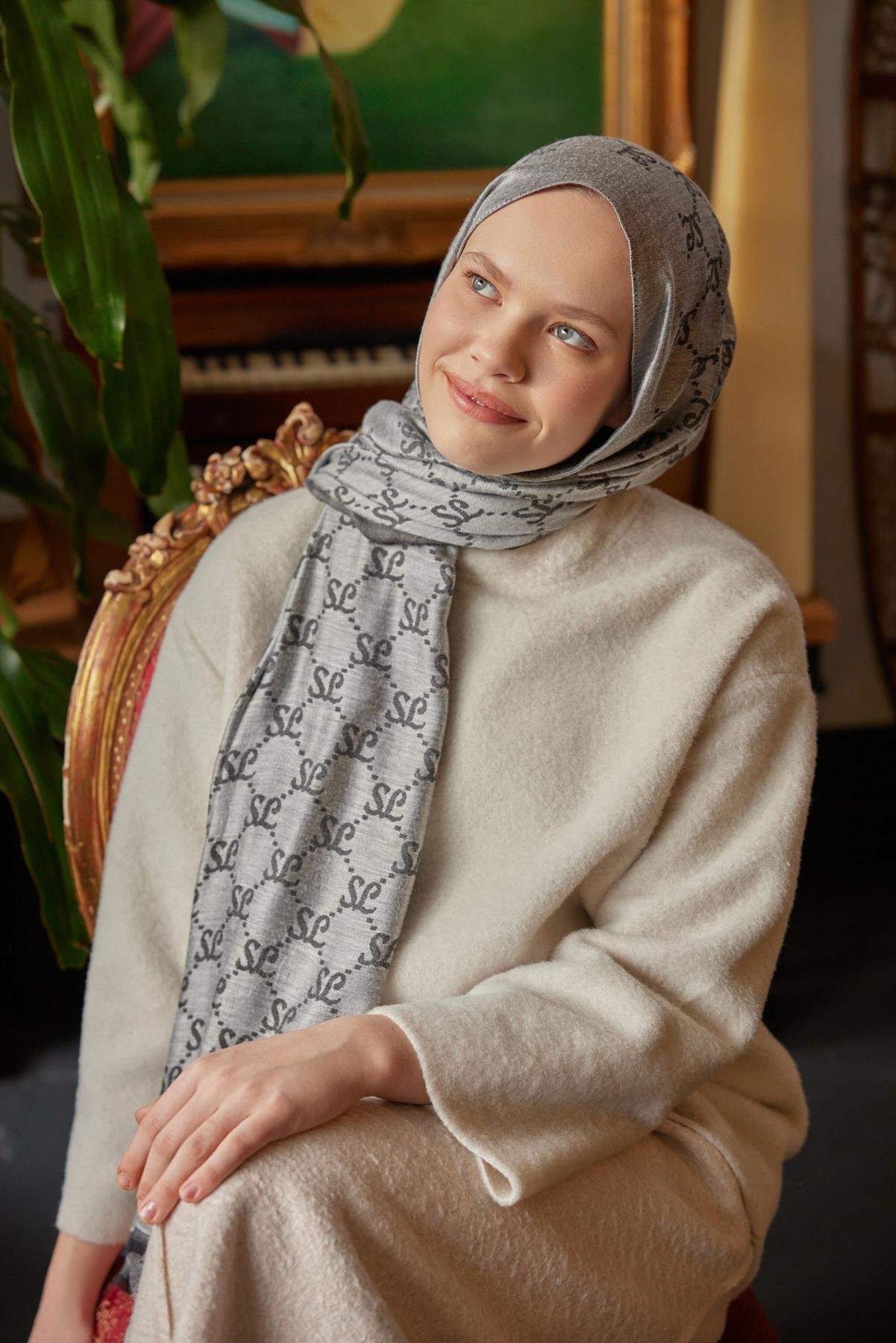 Şalland Yün Kaşmir Şal Koyu GriYUNKASMIRSAL1000Şalland