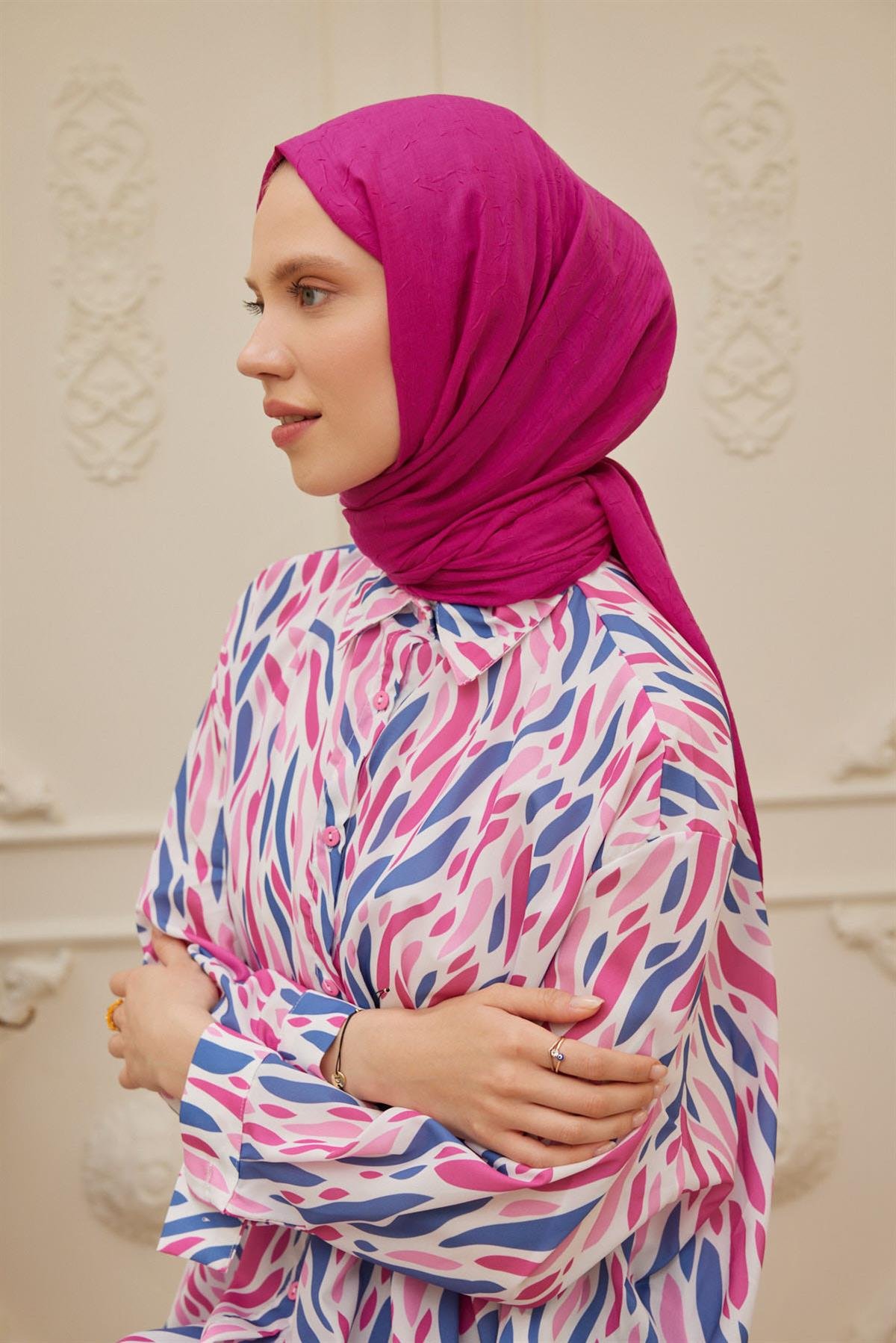 Viskon Kraş Şal Fuşyavskkra0001Şalland