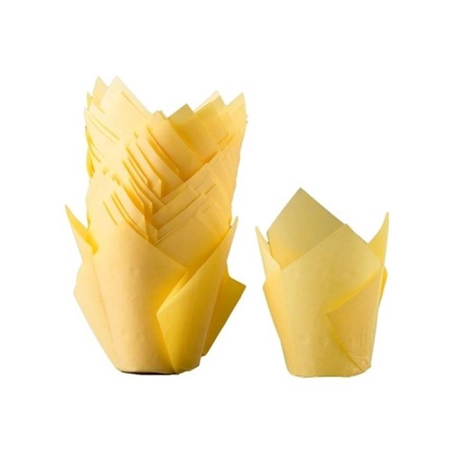 Bens Tulip Kek Kalıbı 160/50 Sarı 200'lü