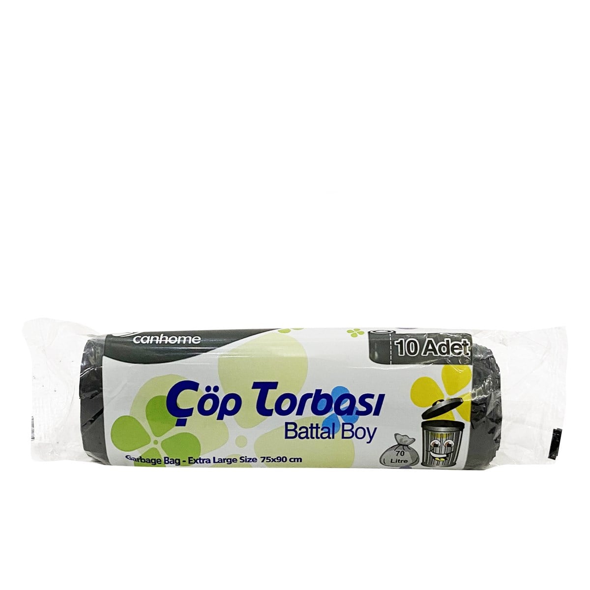 Canhome Çöp Torbası Battal Boy Mavi 75x90 cm 10 Adetlik 140 gr (Akt)