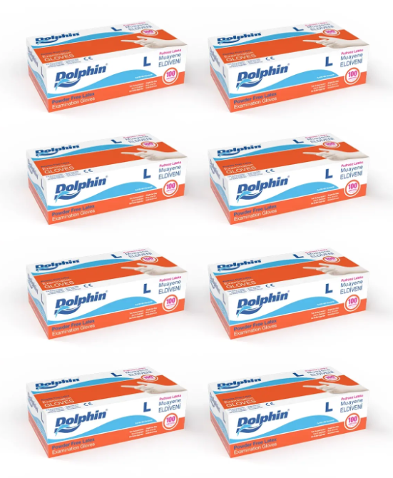 Dolphin Lateks Muayene Eldiveni Large Pudrasız 100'lü (Alt. )