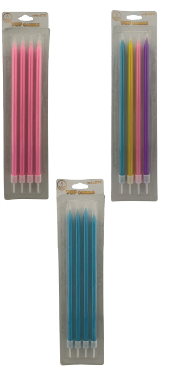 Dr.Gusto Renkli 4'lü Mum 18,2 cm Kod:970