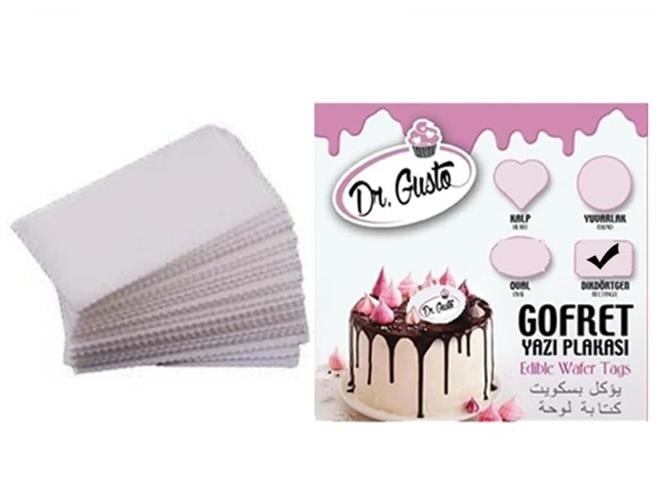 Dr.Gusto Gofret Yazı Plakası Dikdörtgen 25'li