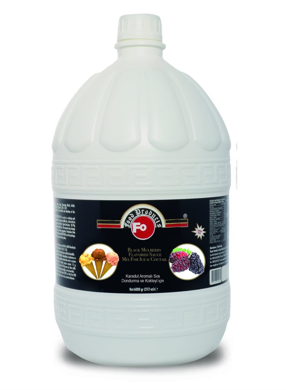 Fo Dondurma ve Kokteyl için Karadut  Aromalı Sos 6 kg