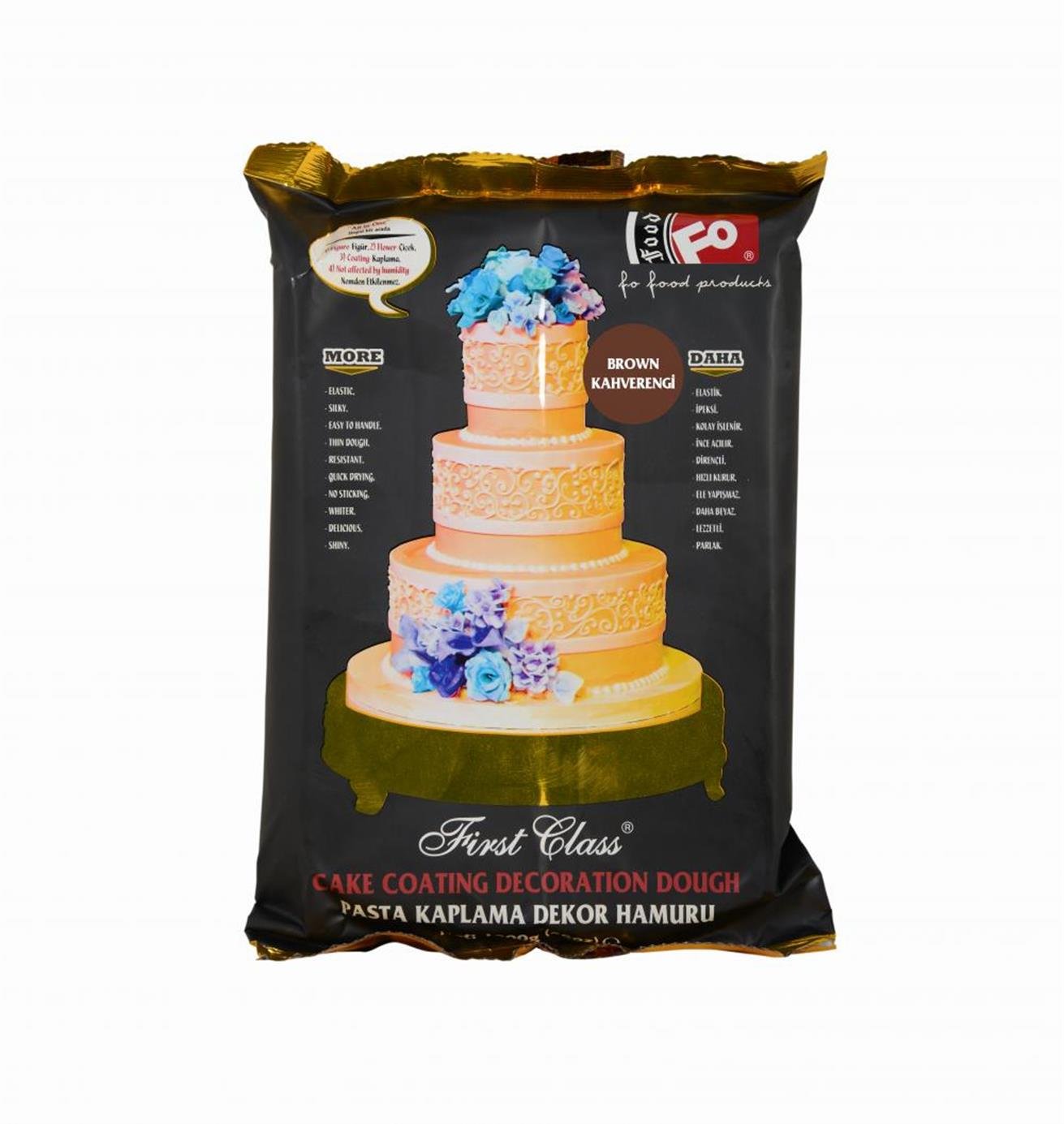 Fo First Class Kahverengi Dekor Kaplama Hamuru 1 kg