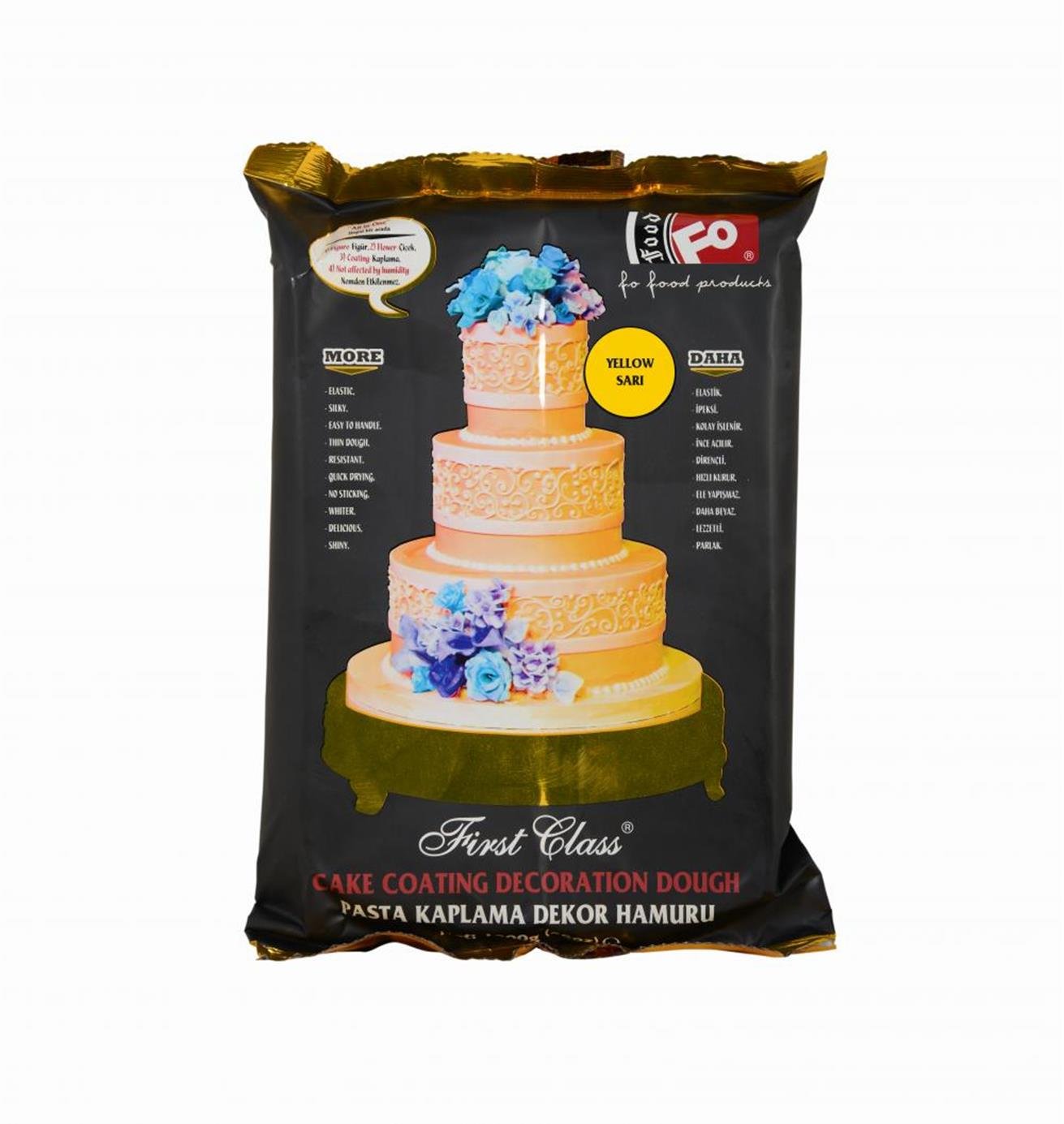 Fo First Class Sarı Dekor Kaplama Hamuru 1 kg