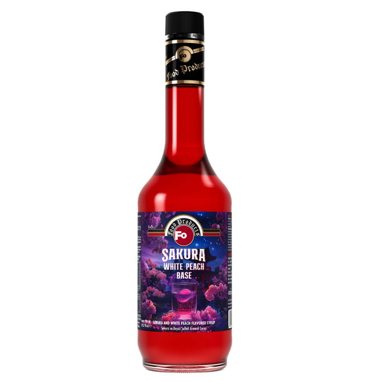 Fo Sakura ve Beyaz Şeftali Aromalı Baz Şurup 700 ml