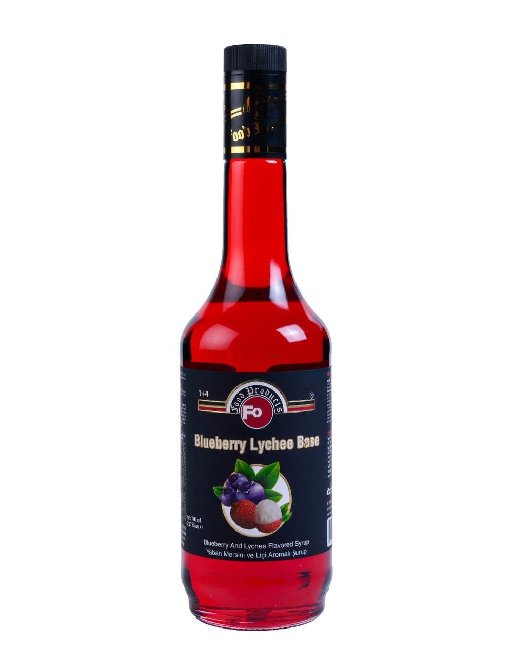 Fo Yaban Mersini Ve Liçi Aromalı Kokteyl Şurup-Blueberry Lychee Baz 700 ml