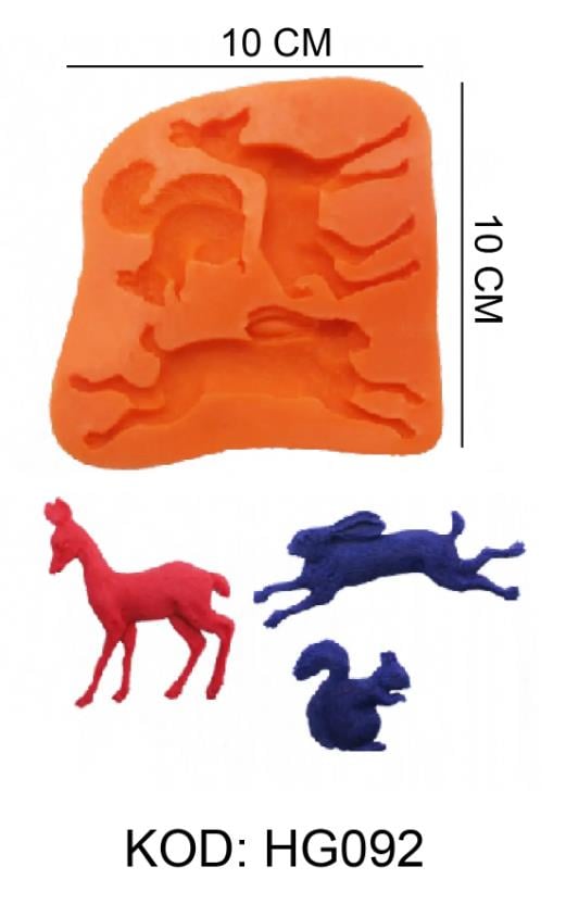 HG092 Hayvan Figürlü Silikon Kalıbı