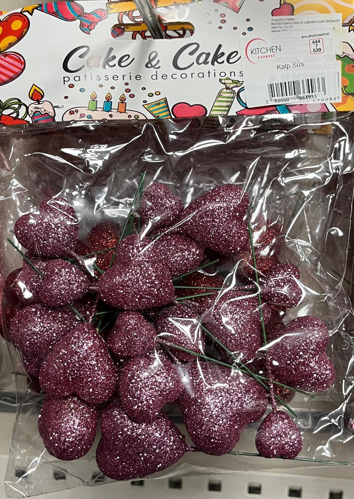 Kalpli Pasta Üstü Renkli Süs