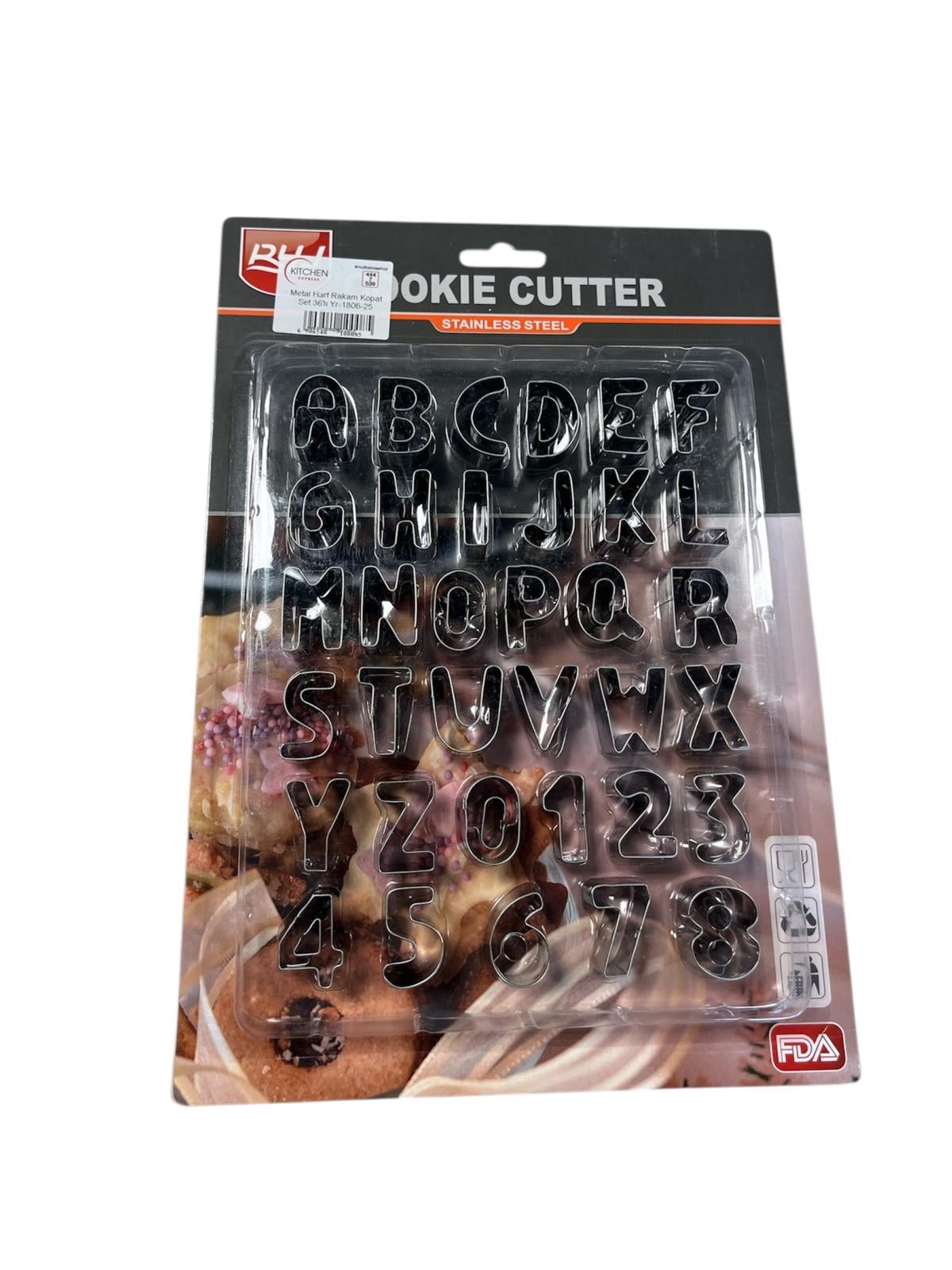 Metal Harf Rakam Kopat Set 36'lı Yr-1806-25