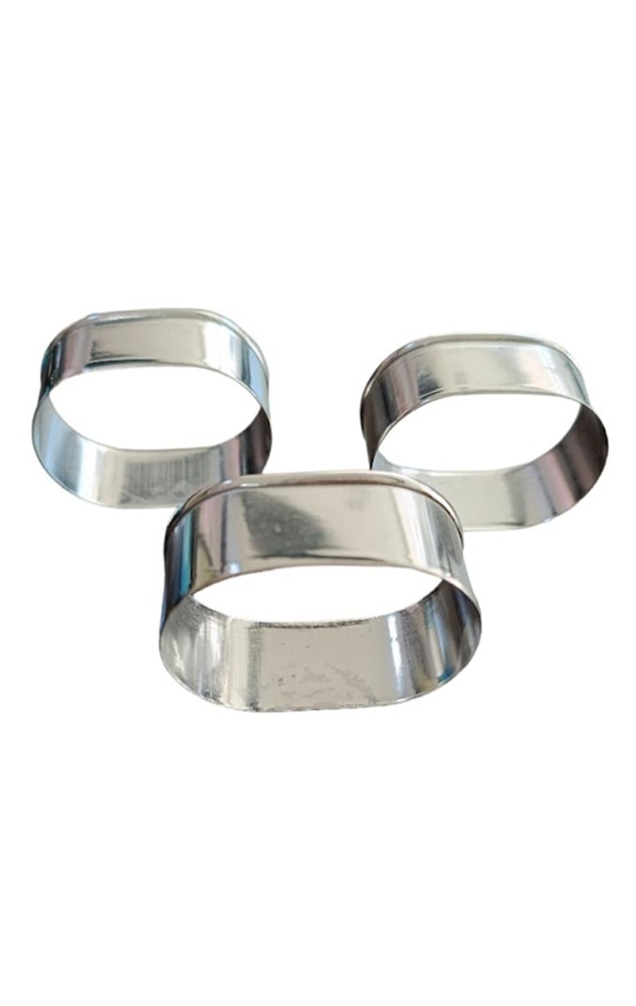 Metal Kurabiye Kalıbı Oval Düz
